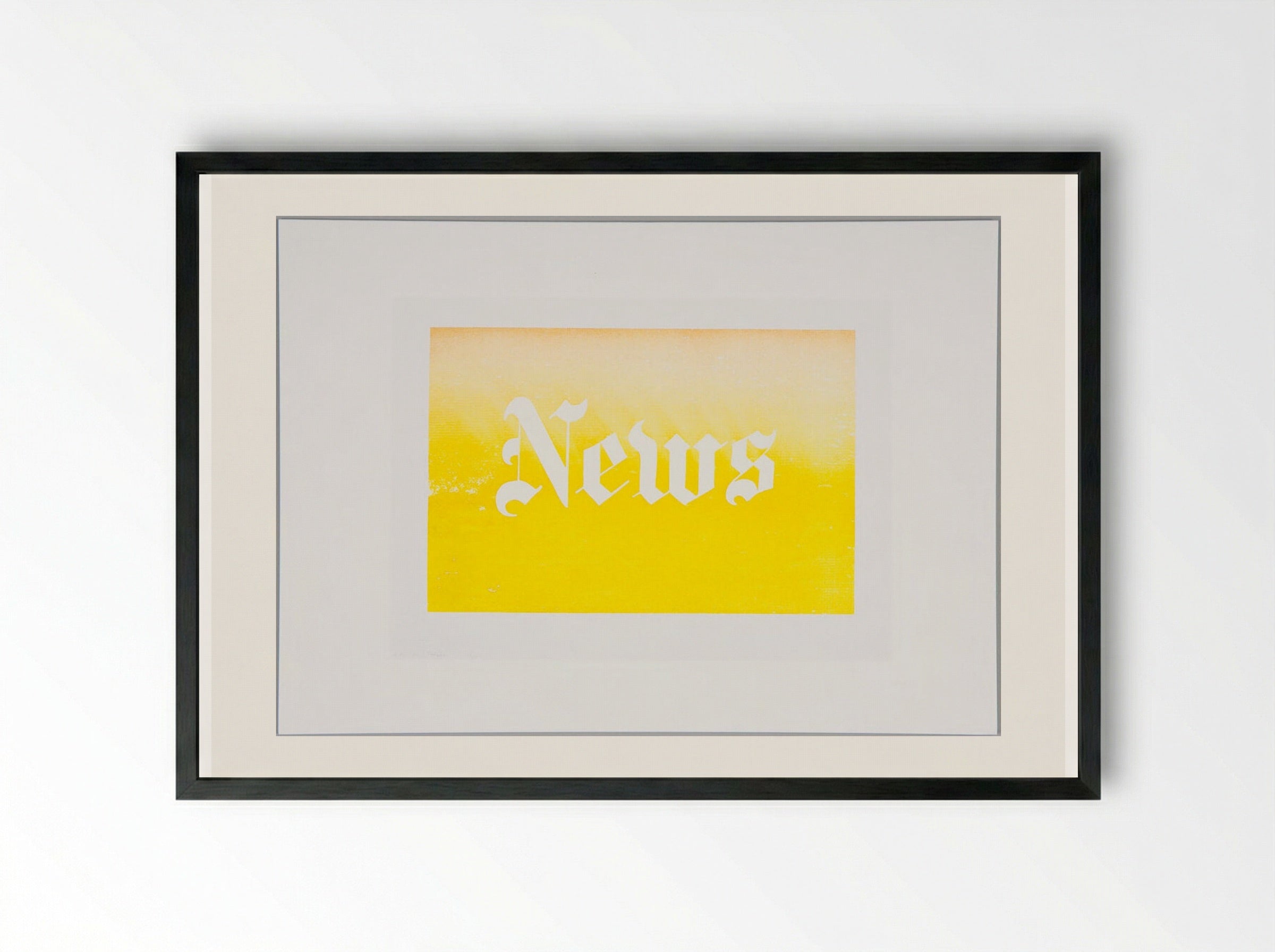 News - Edward Ruscha - Framed Print Black