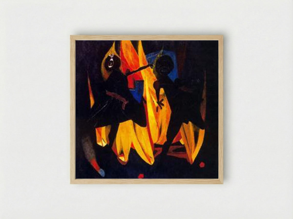 Niños jugando con fuego - Rufino Tamayo - Framed Print Wood
