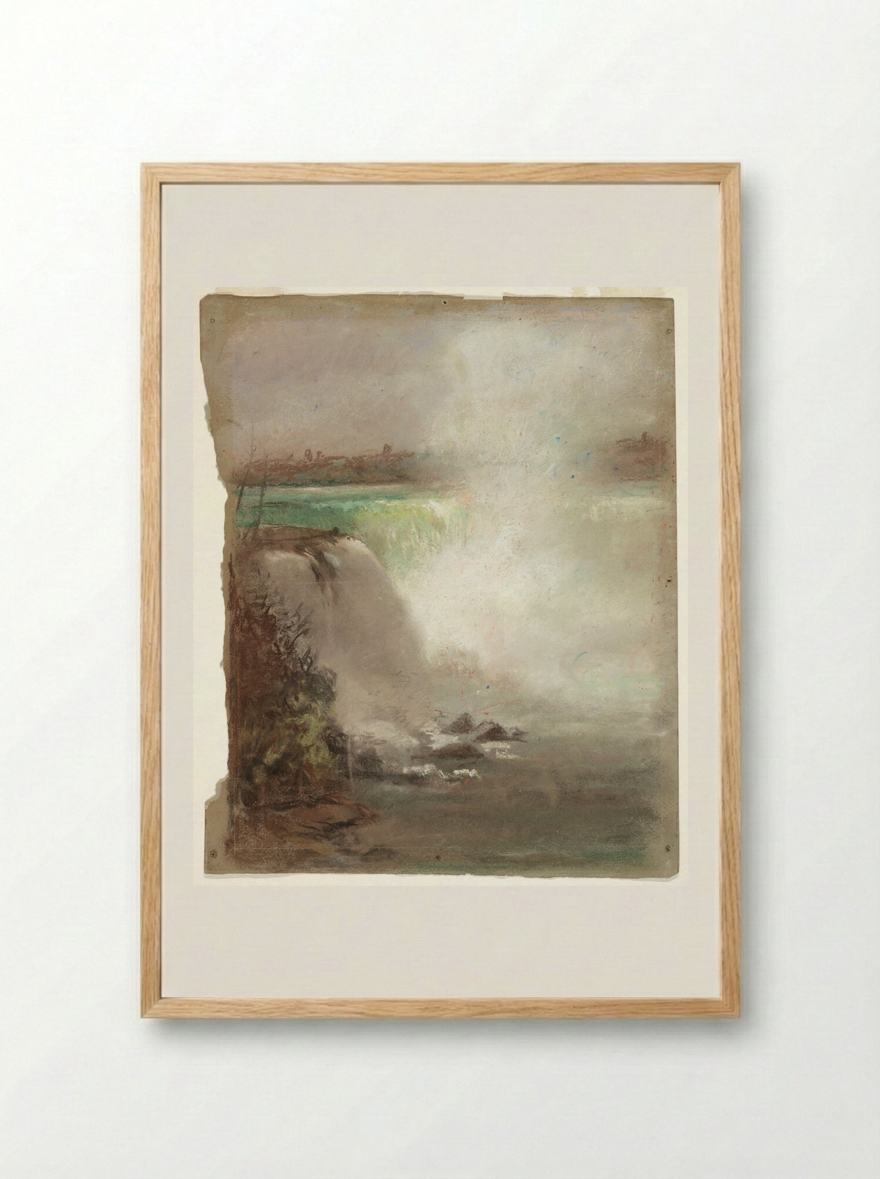 Niagara Falls (American Falls) - William Morris Hunt - Framed Print Wood