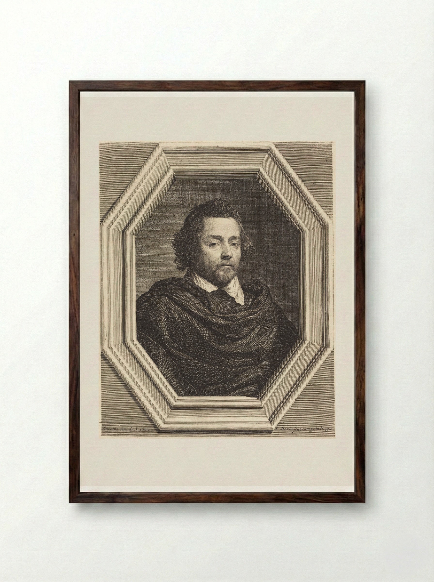 Nicolas Chrystin - Jean Morin - Framed Print Dark Wood
