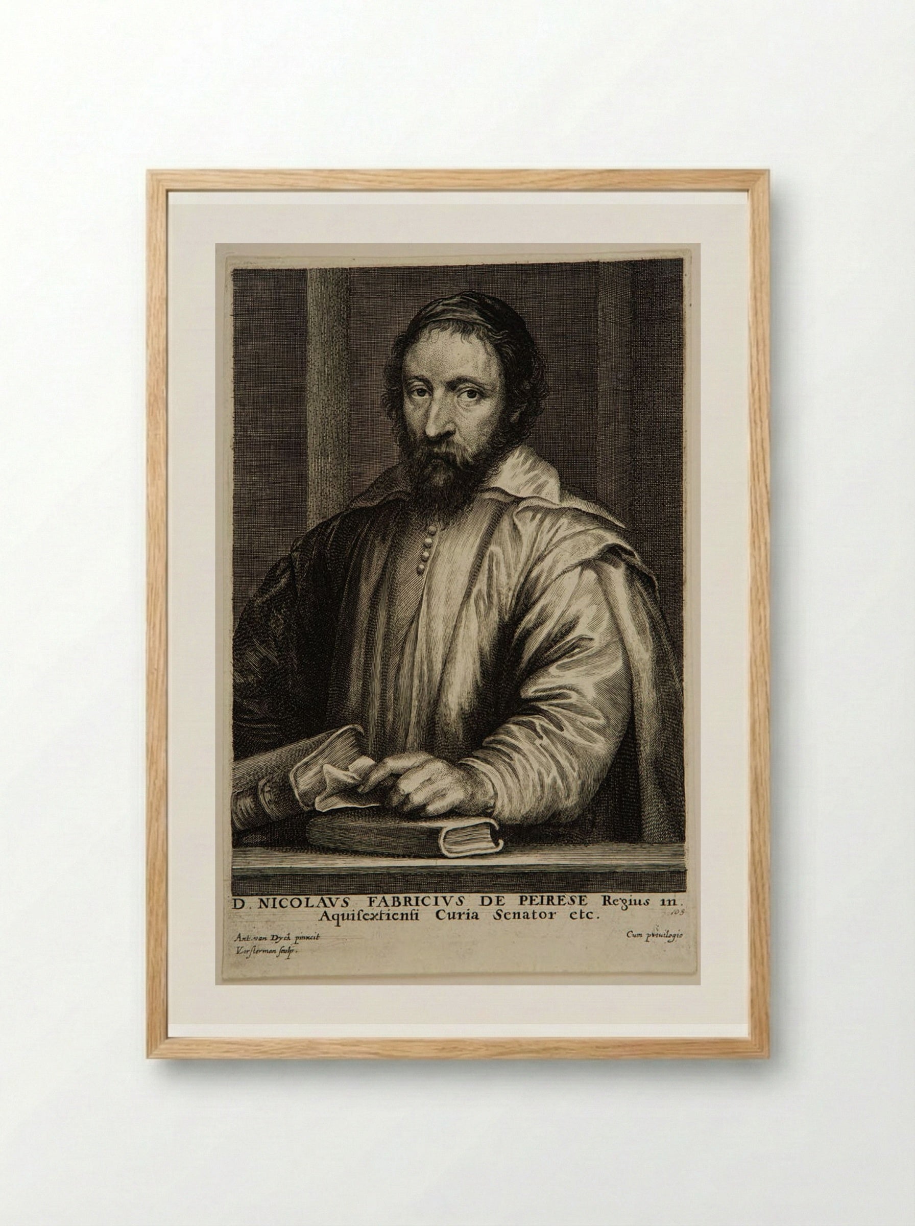 Nicolas Claude Fabri de Peiresc - Lucas Vorsterman I - Framed Print Wood