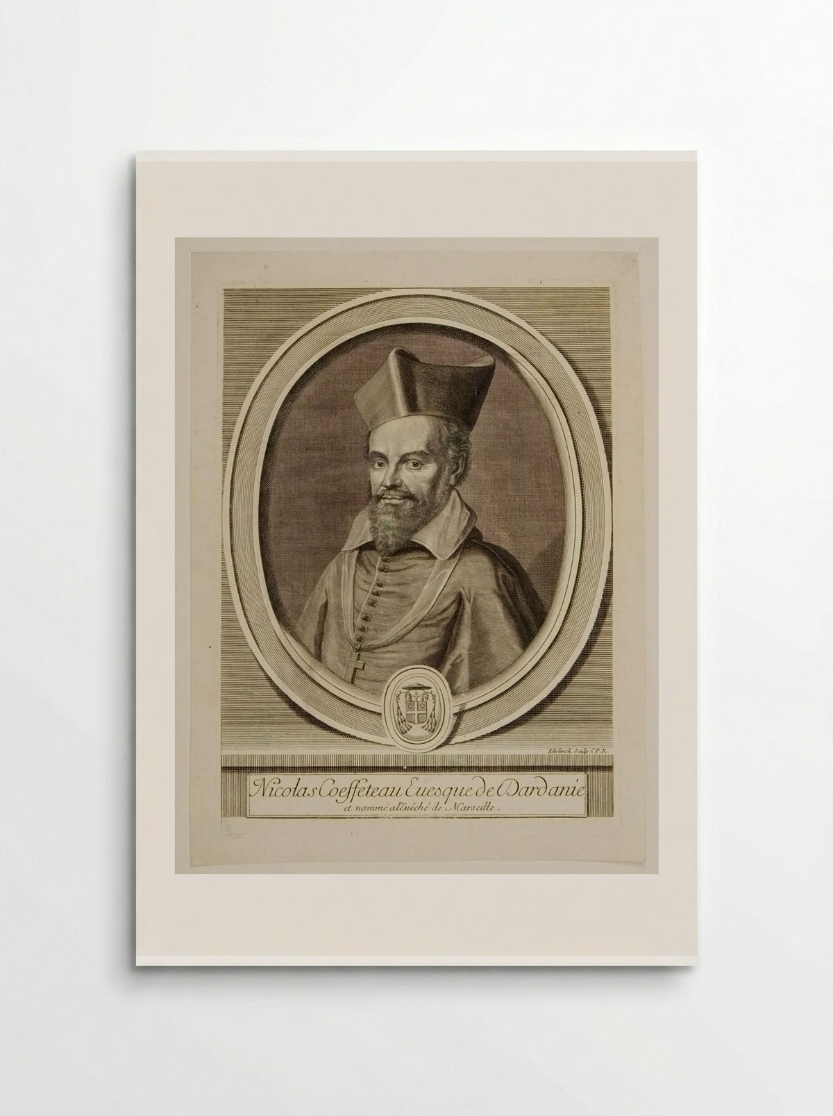 Nicolas Coeffeteau, Bishop of Dardanie - Gérard Edelinck - Poster