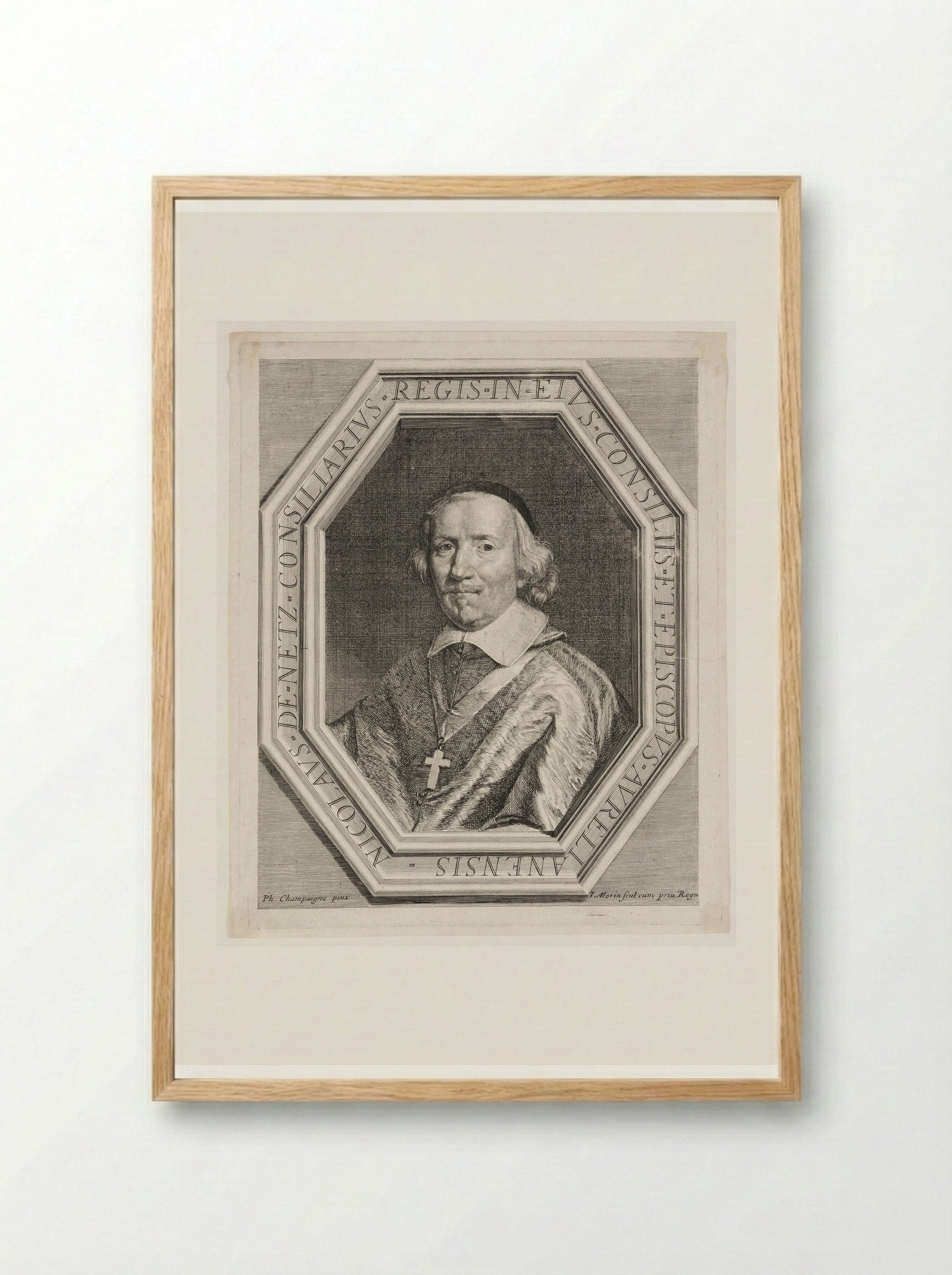 Nicolas de Netz, Bishop of Orleans - Jean Morin - Framed Print Wood
