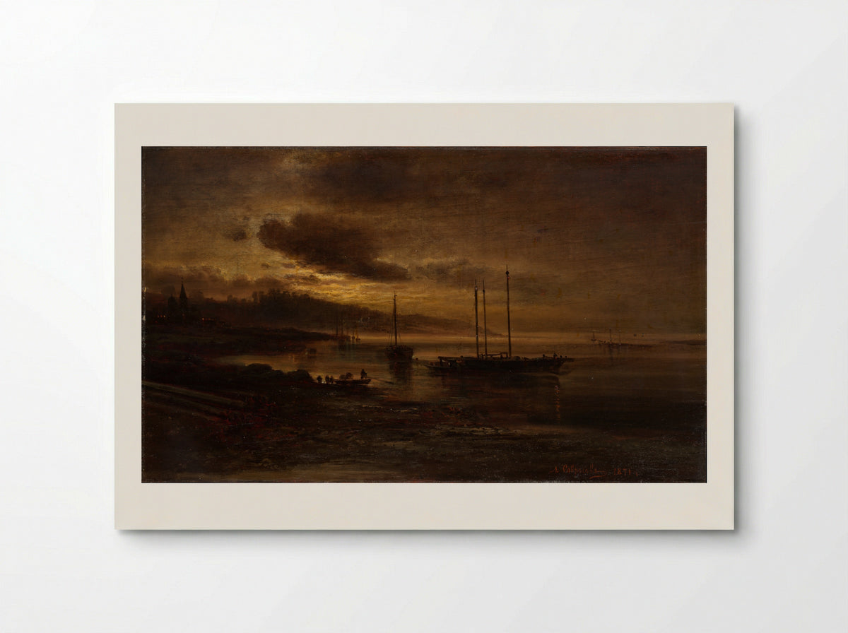 Night Scene on the Volga - Alexei Kondratievich Savrasov - Poster