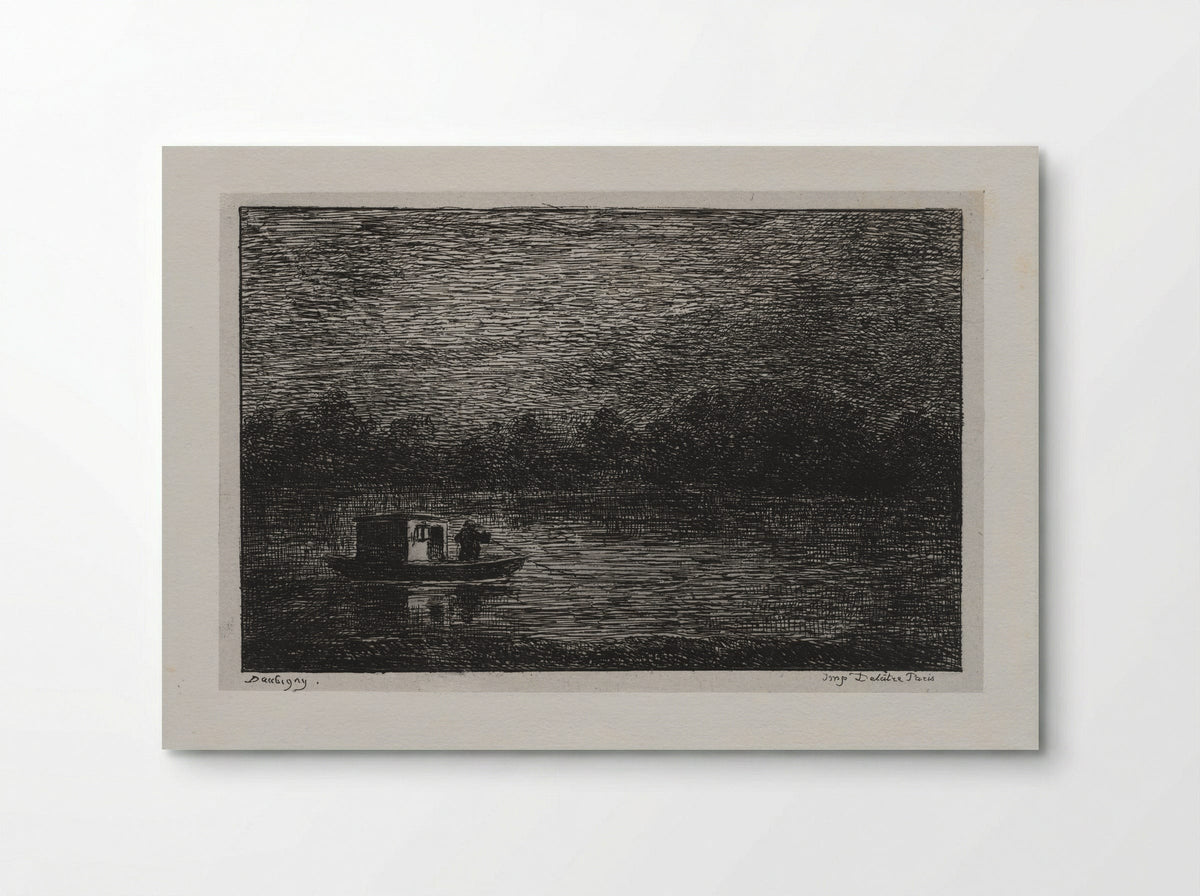 Night Voyage, or Fishing with a Line - Charles-François Daubigny - Poster