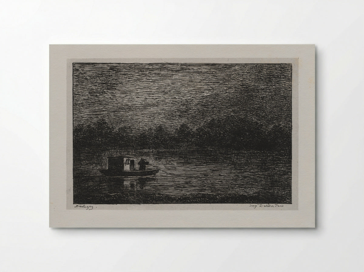 Night Voyage, or Fishing with a Line - Charles-François Daubigny - Poster