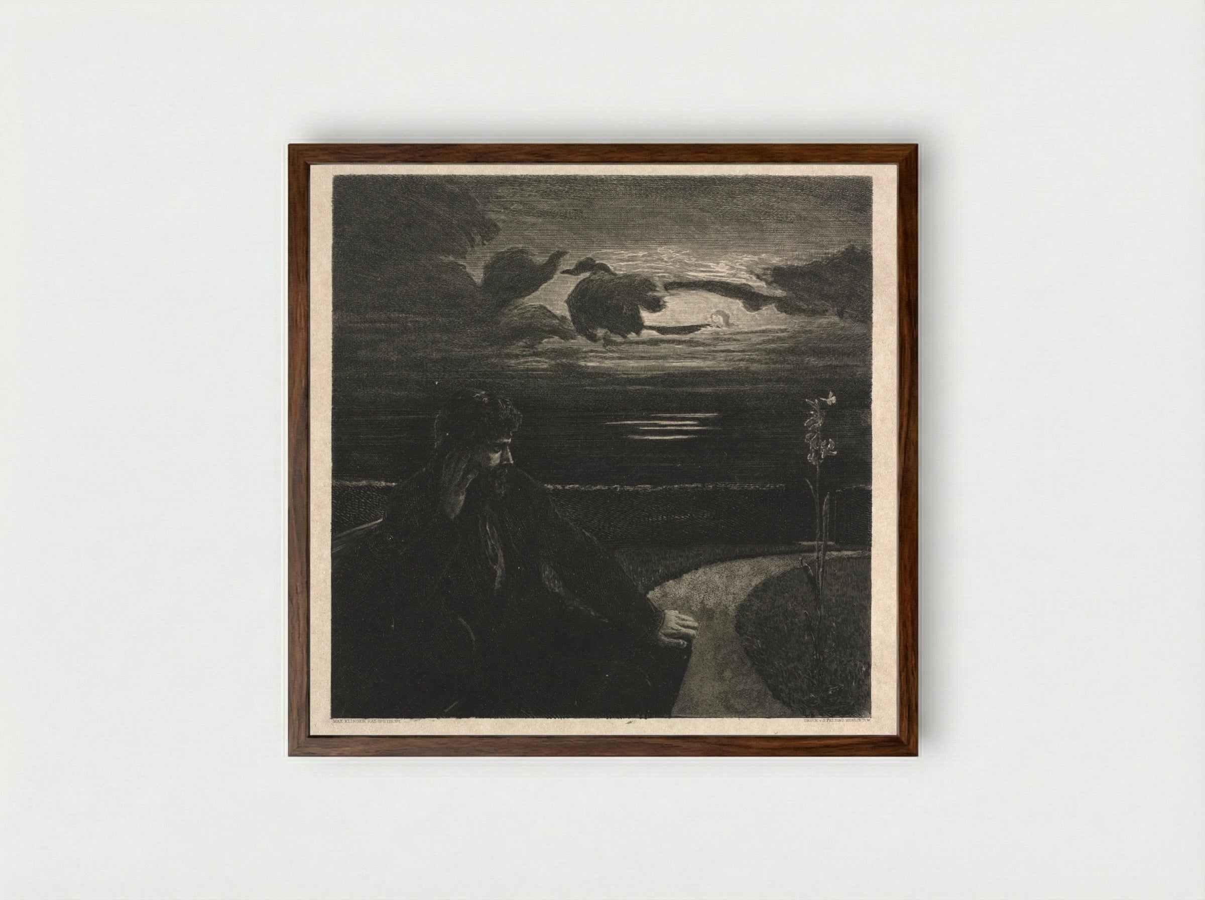 Night, from On Death, Part I, Opus XI - Max Klinger - Framed Print Dark Wood