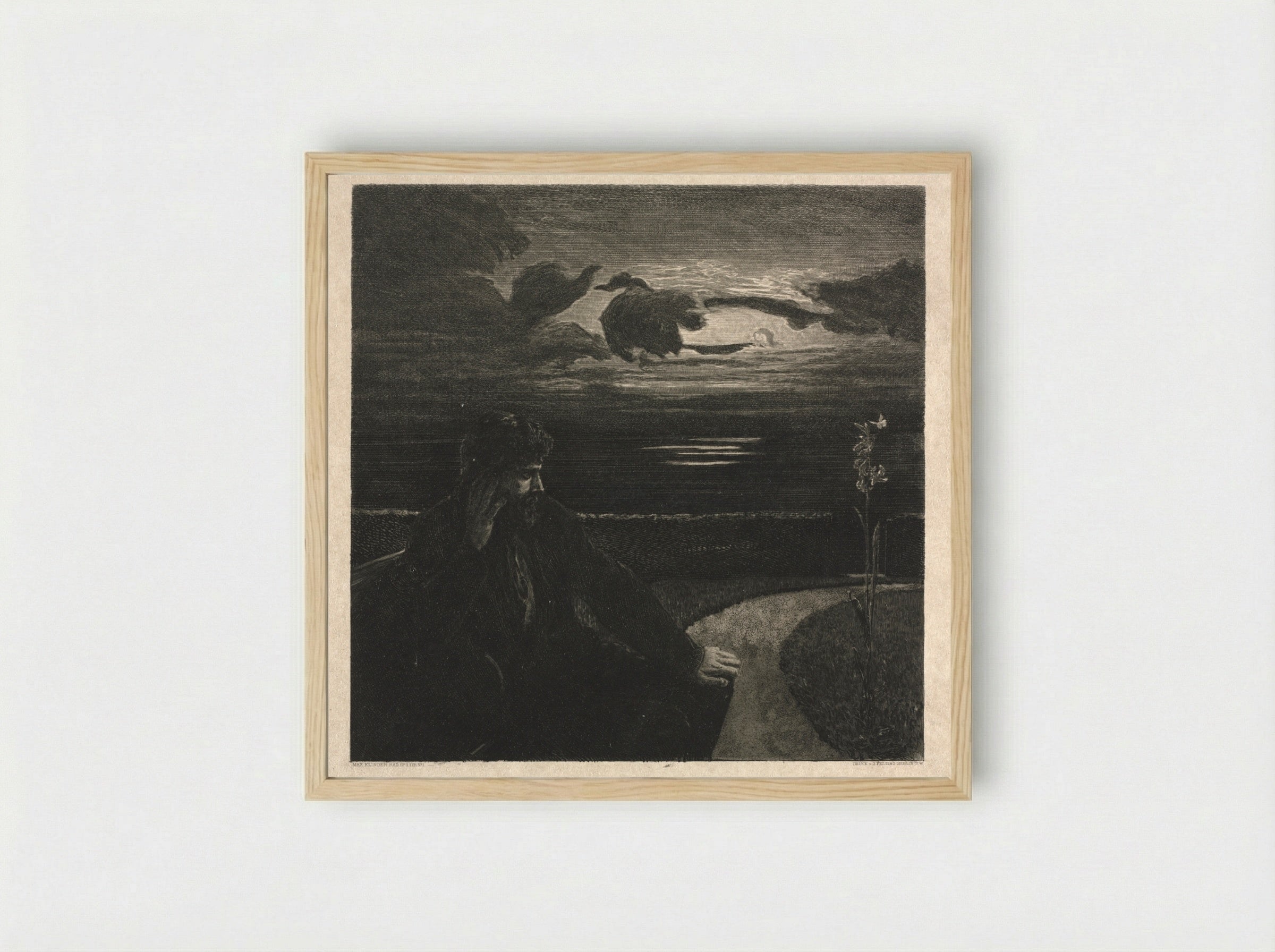 Night, from On Death, Part I, Opus XI - Max Klinger - Framed Print Wood