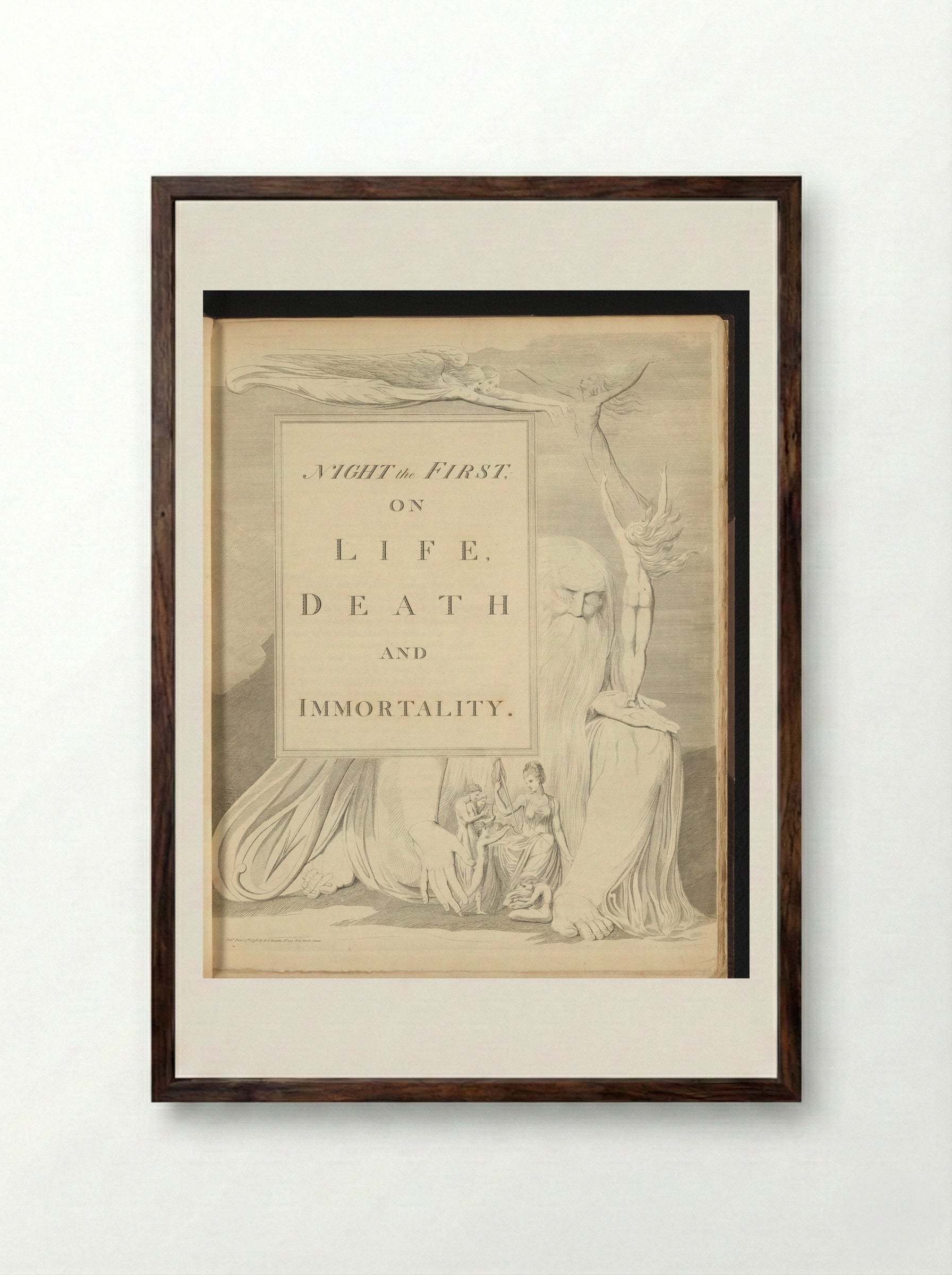 Night the First, on Life, Death and Immortality - William Blake - Framed Print Dark Wood