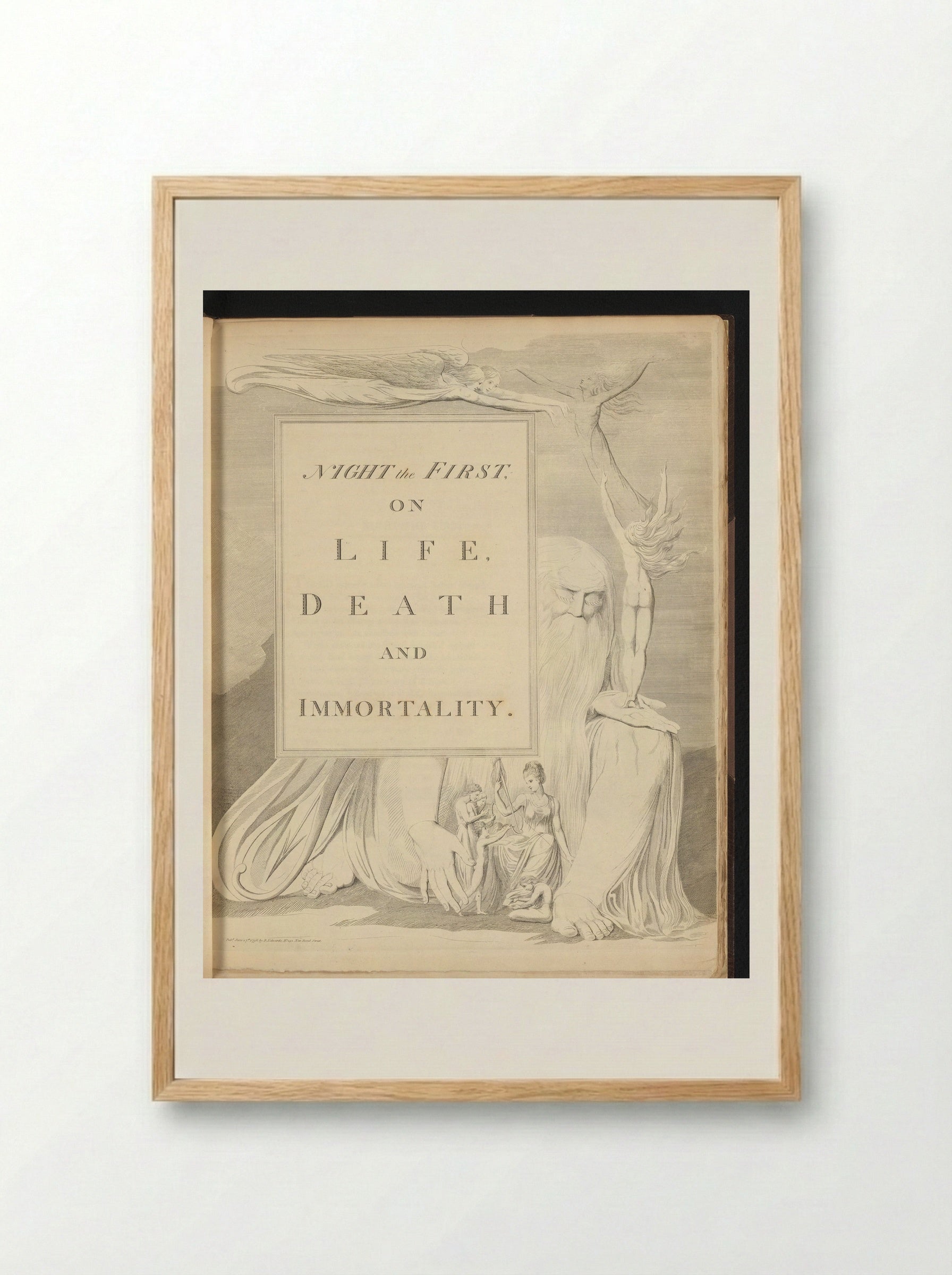 Night the First, on Life, Death and Immortality - William Blake - Framed Print Wood