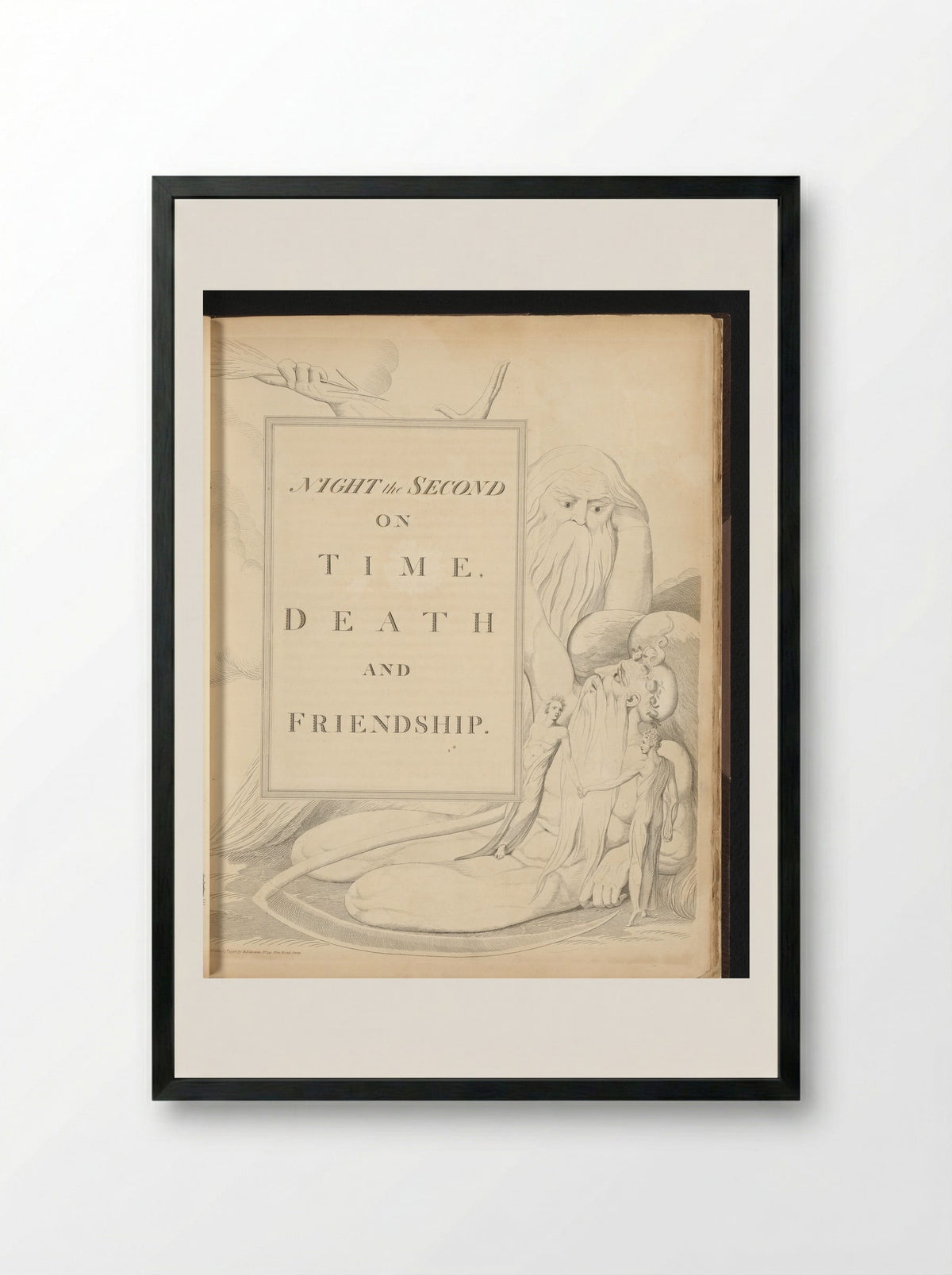 Night the Second - William Blake - Framed Print Black
