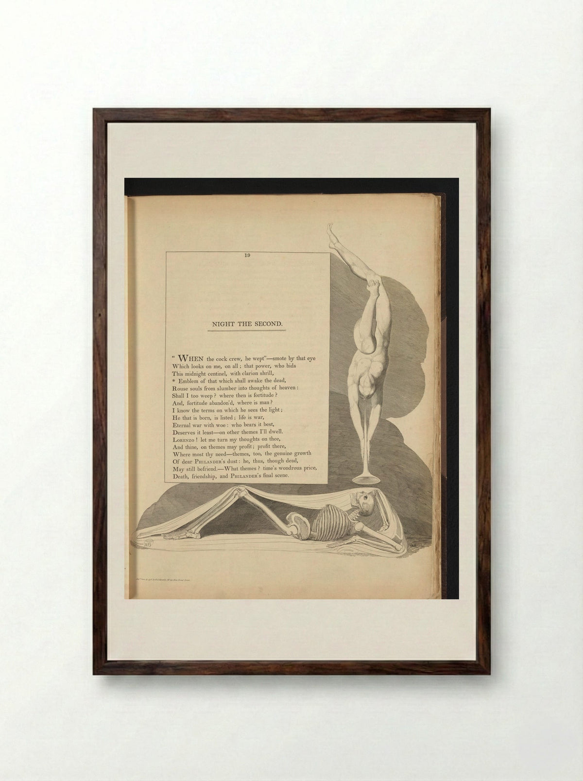 Night the Second - William Blake - Framed Print Dark Wood
