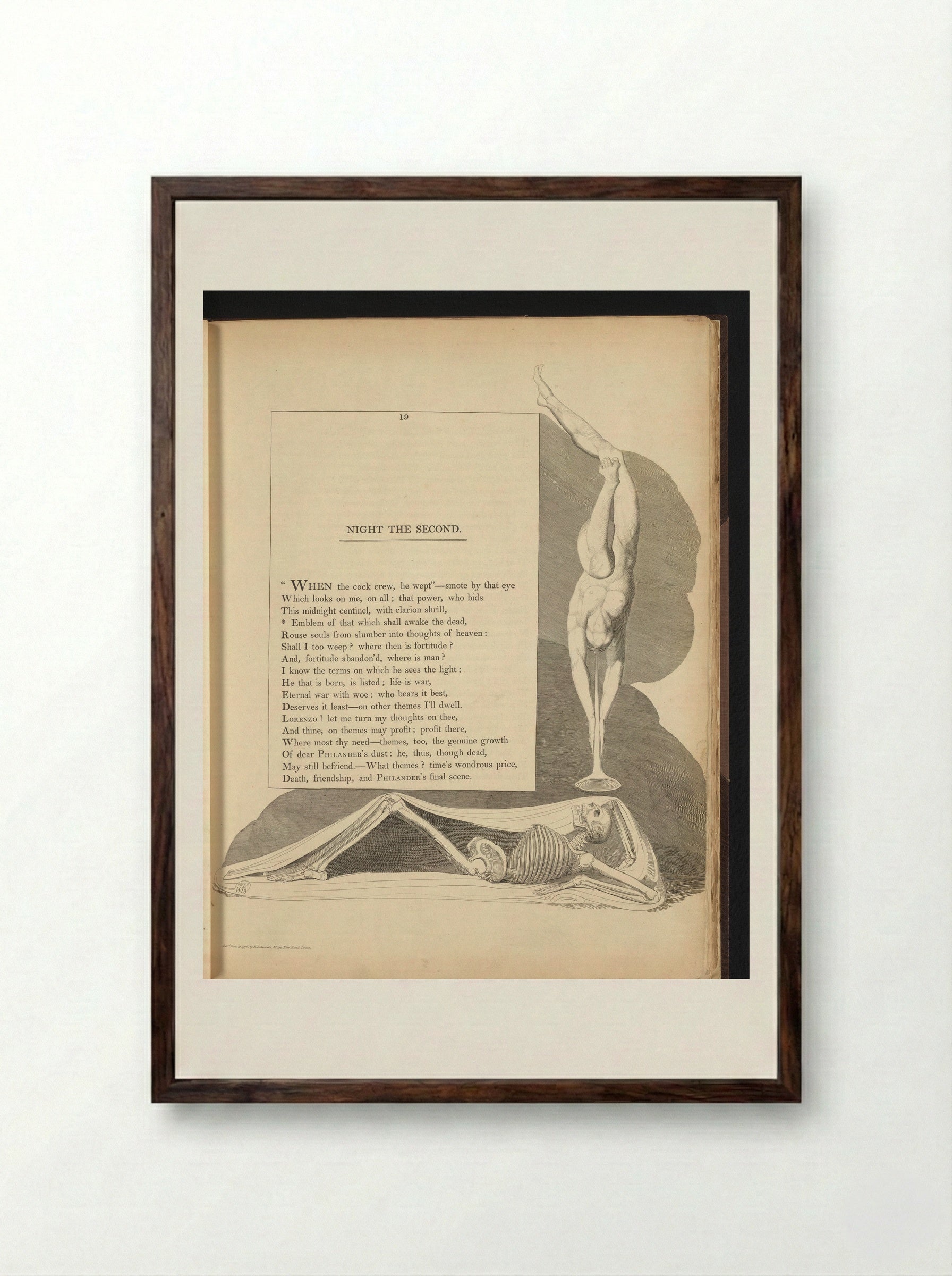 Night the Second - William Blake - Framed Print Dark Wood
