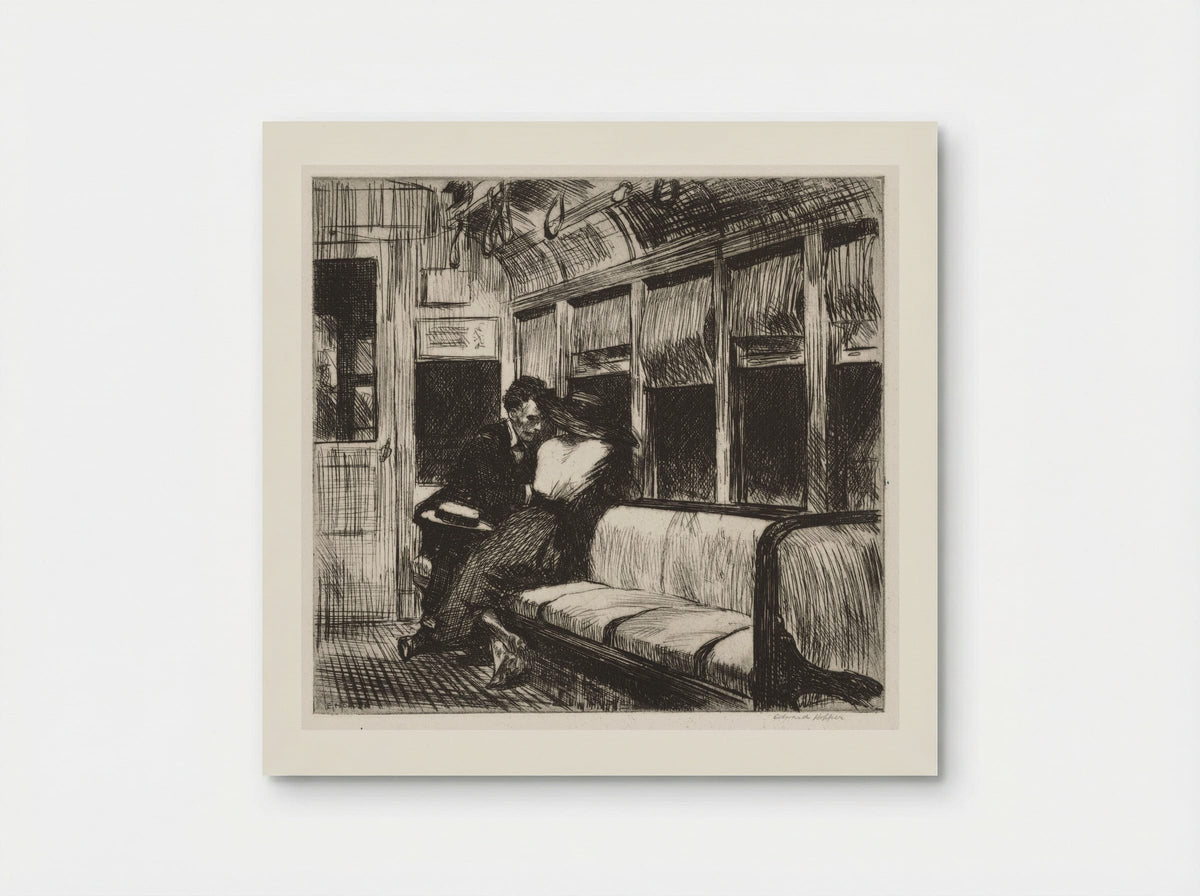 Night, the "L" Train - Edward Hopper - Poster