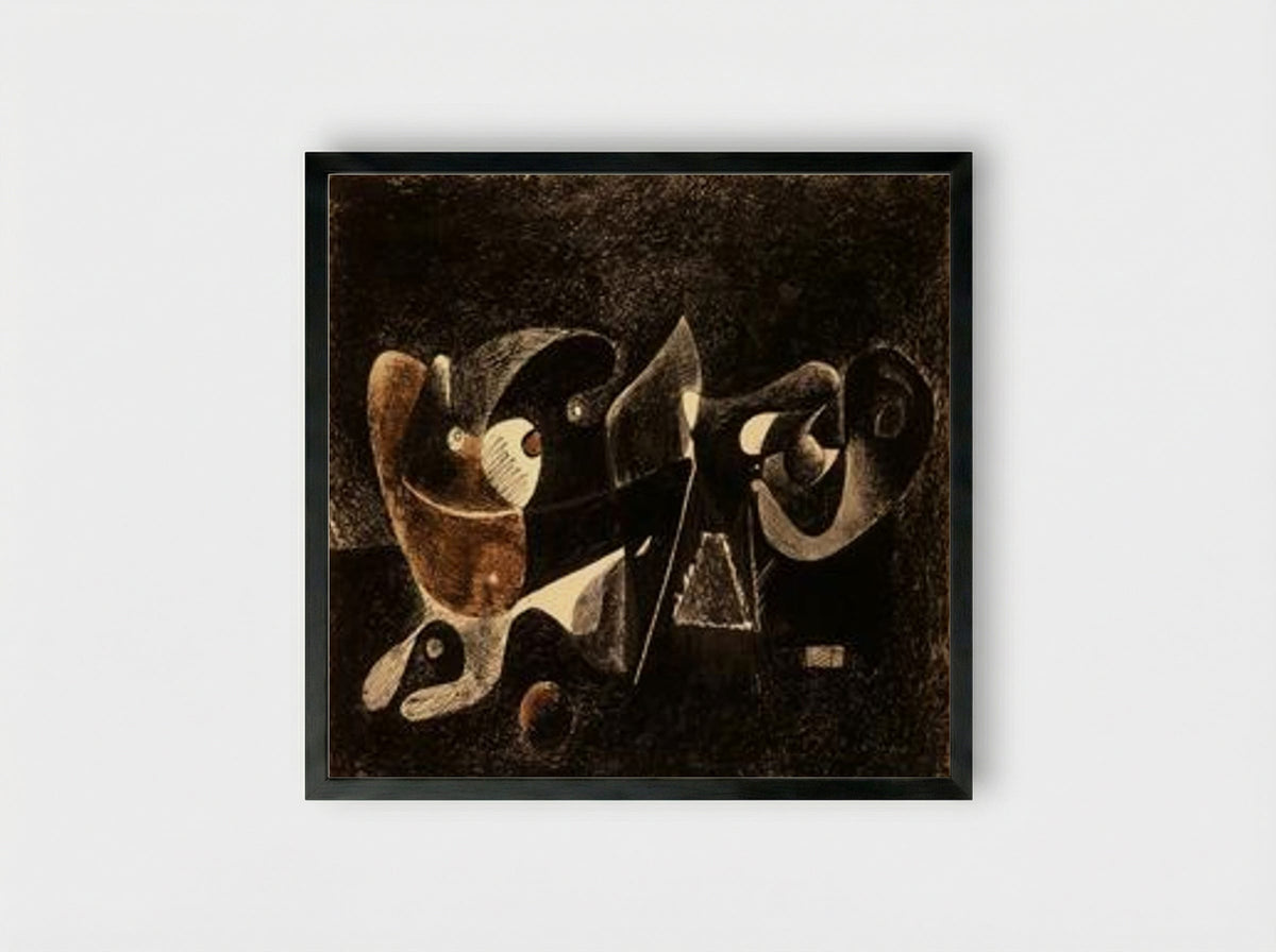 Night-time, Enigma, and Nostalgia - Arshile Gorky - Framed Print Black