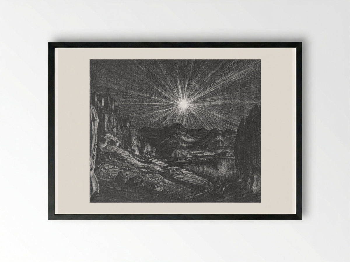 Night - Konstantin Bogaevsky - Framed Print Black