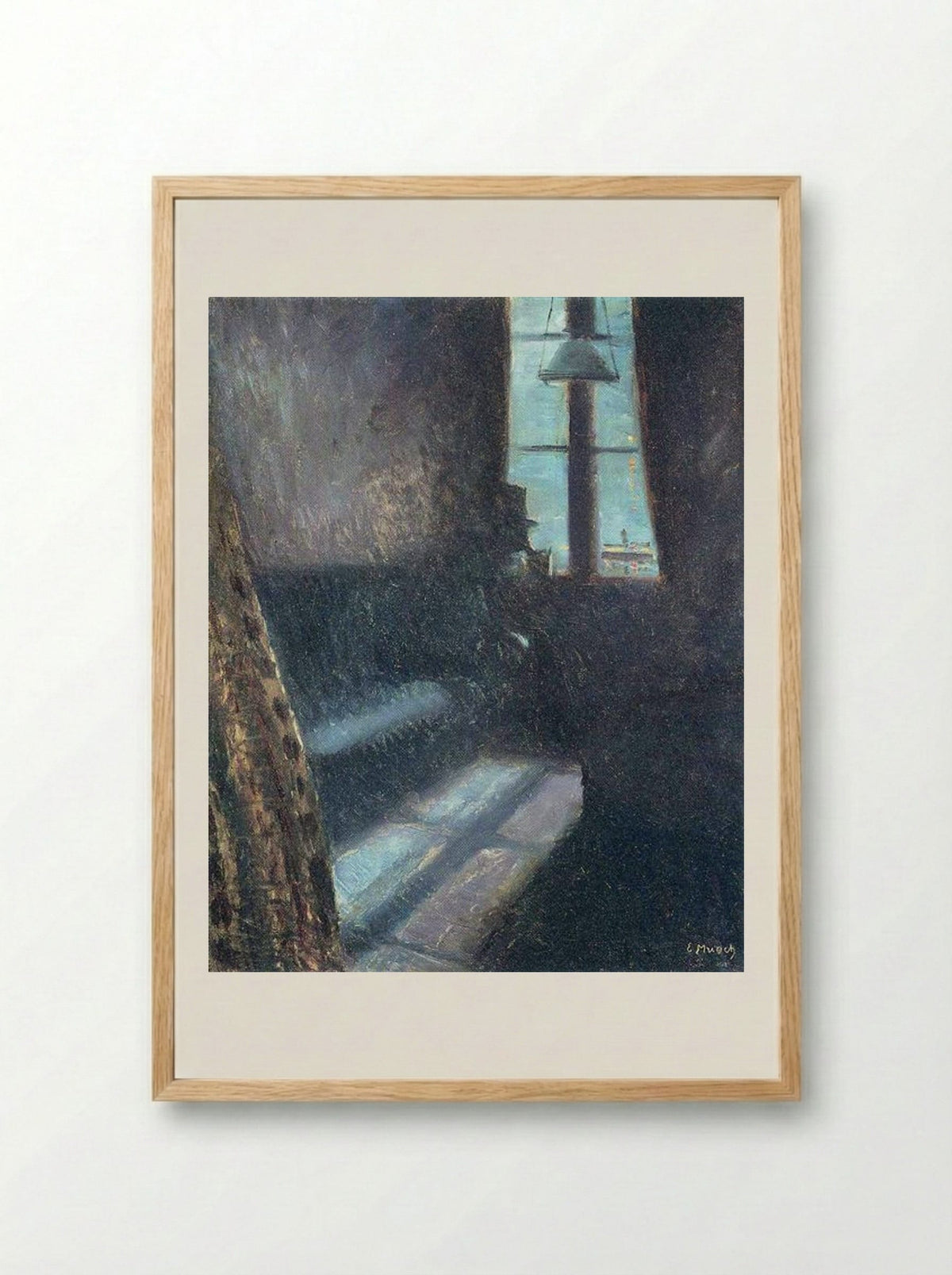 Night - Edvard Munch - Framed Print Wood