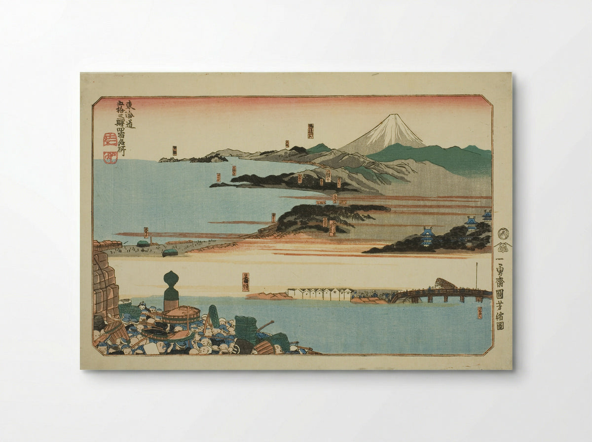 Nihonbashi, Shinagawa, Kawasaki, and Kanagawa - Utagawa Kuniyoshi - Poster