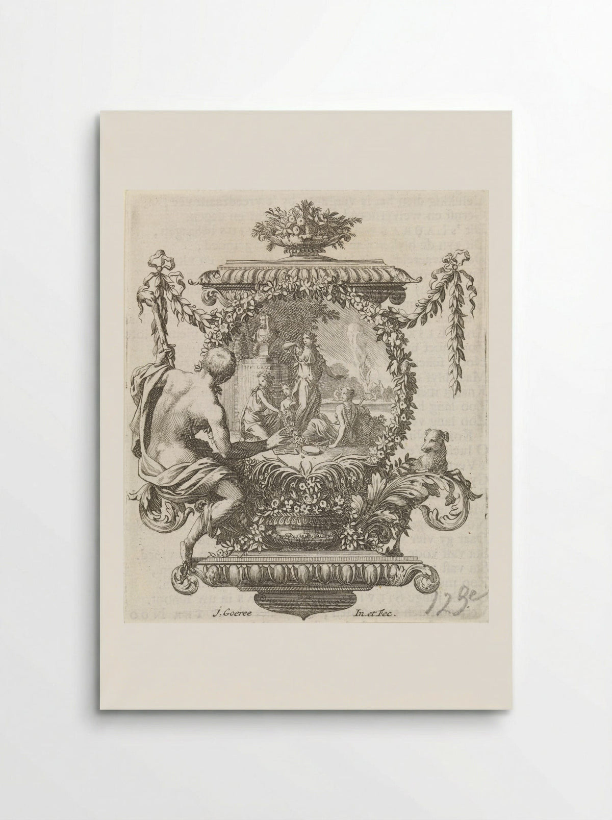 Nimfen aan de oever van een rivier - Jan Goeree - Poster