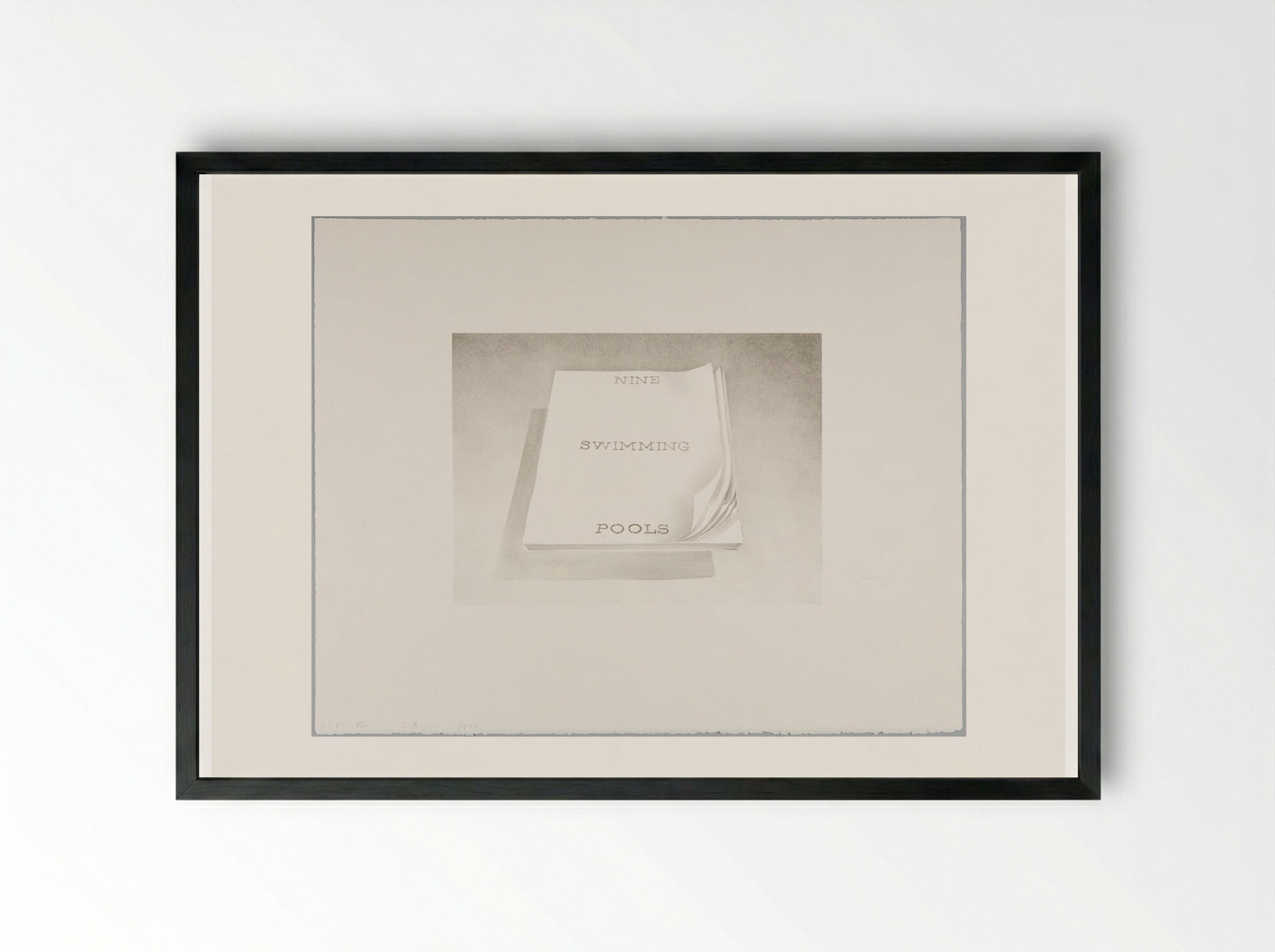 Nine Swimming Pools - Edward Ruscha - Framed Print Black