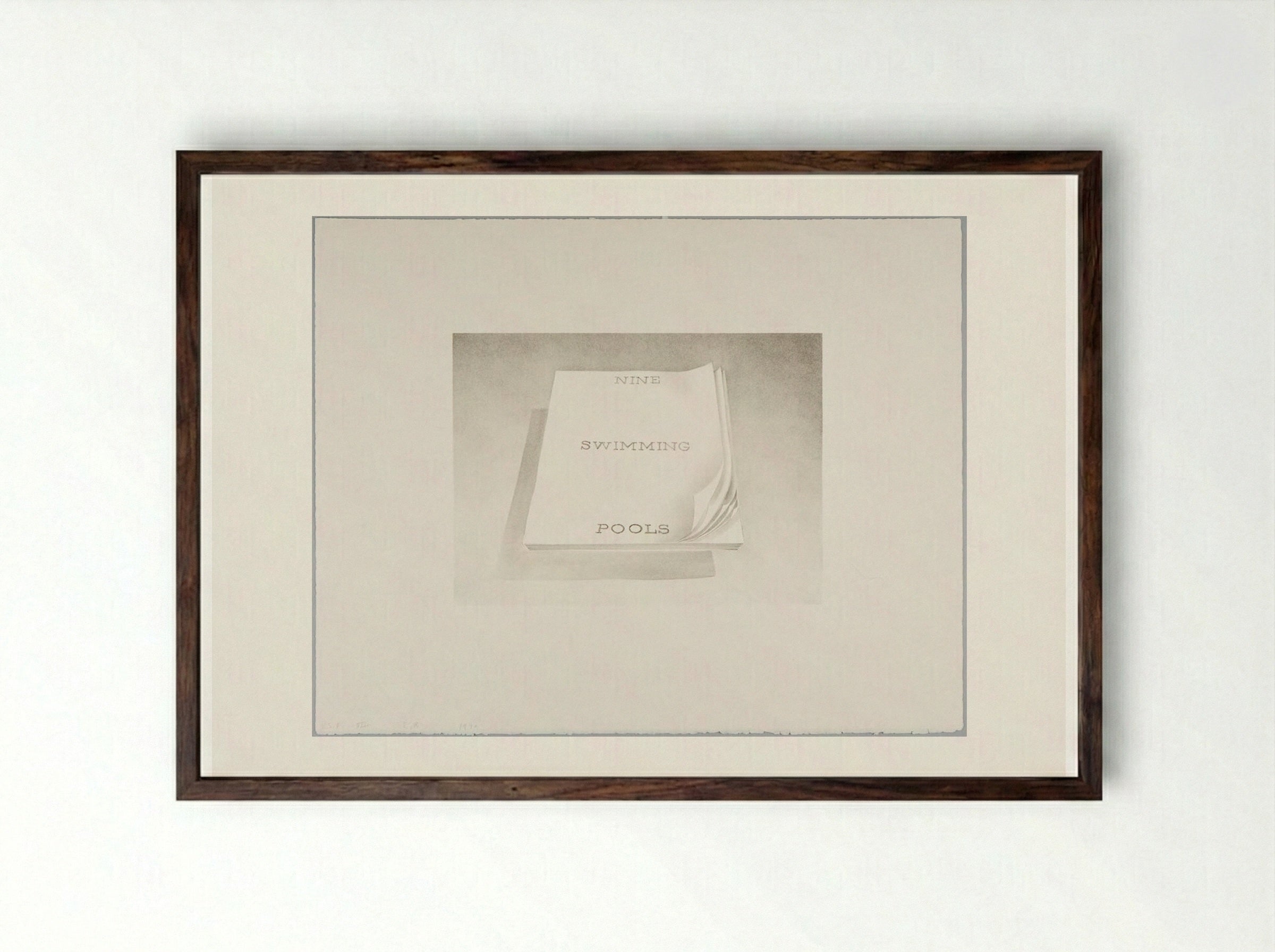 Nine Swimming Pools - Edward Ruscha - Framed Print Dark Wood