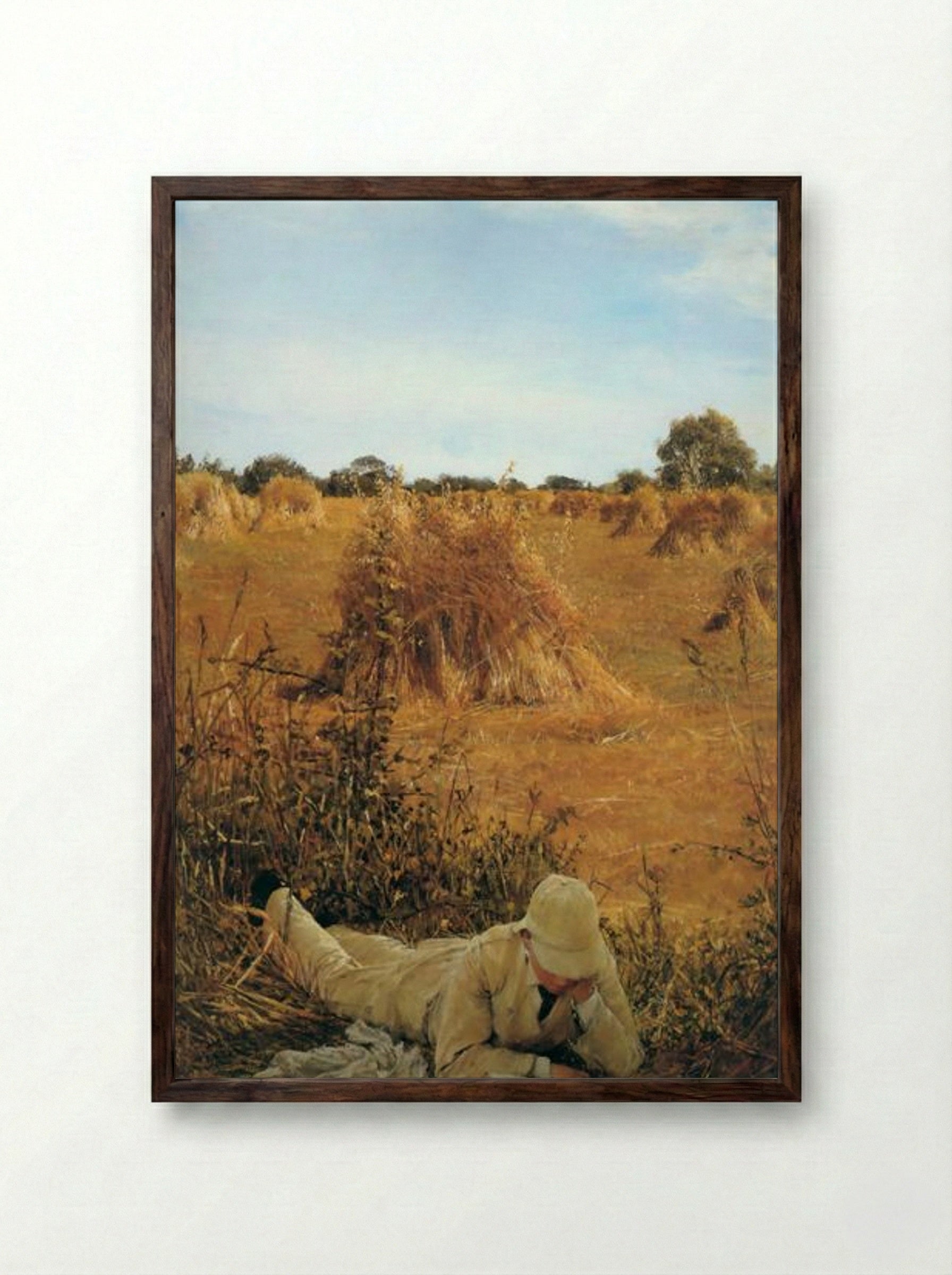 Ninety Four in the Shade - Sir Lawrence Alma-Tadema - Framed Print Dark Wood