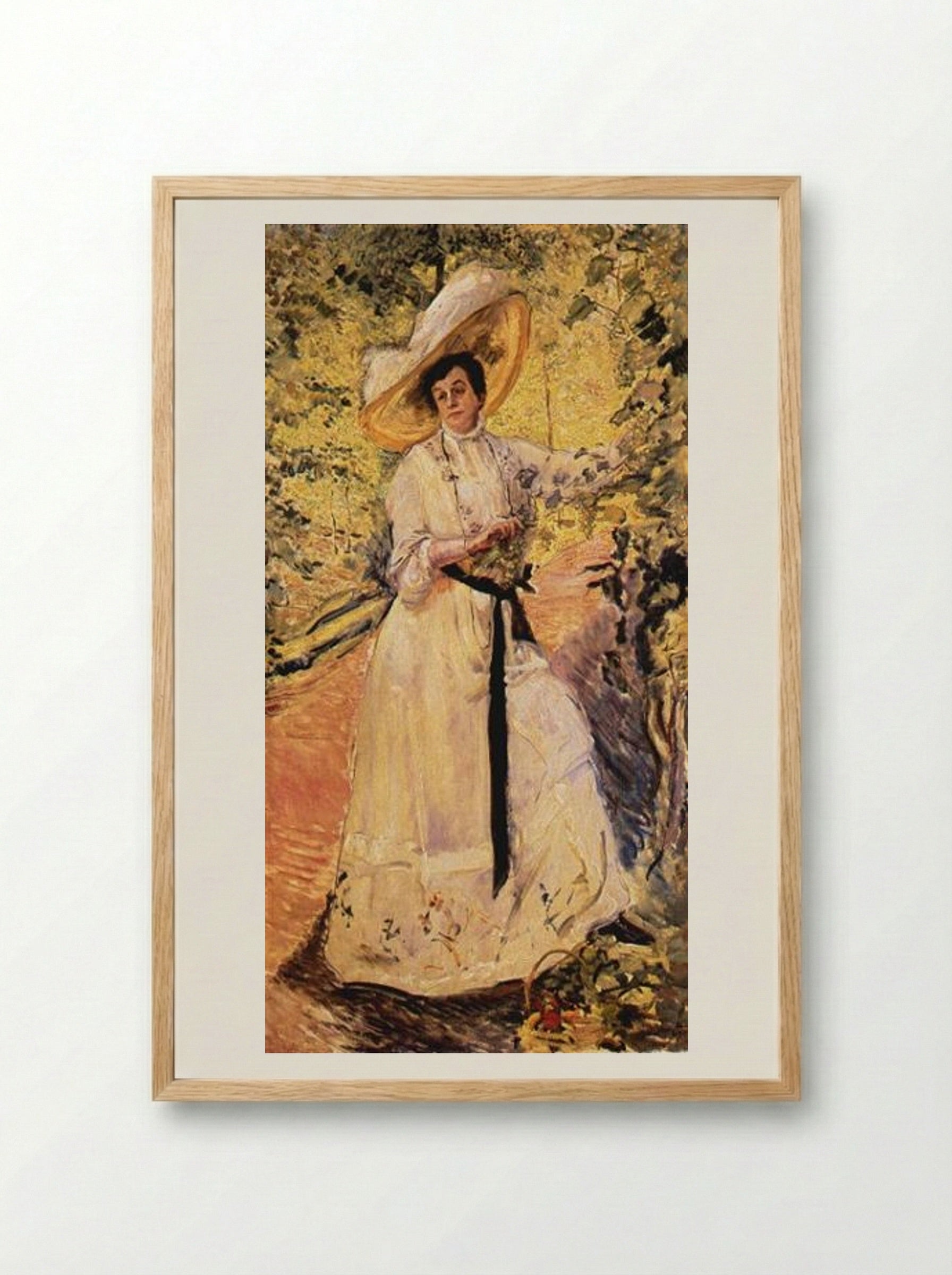 Nini on Trellising - Max Slevogt - Framed Print Wood