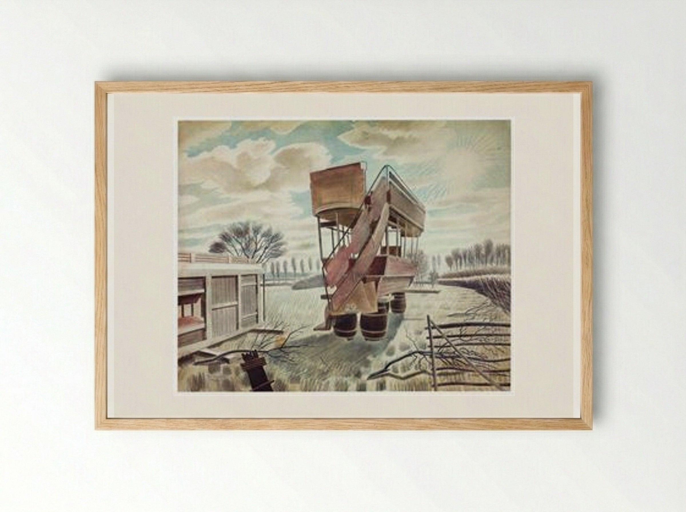 No. 29 Bus - Eric Ravilious - Framed Print Wood