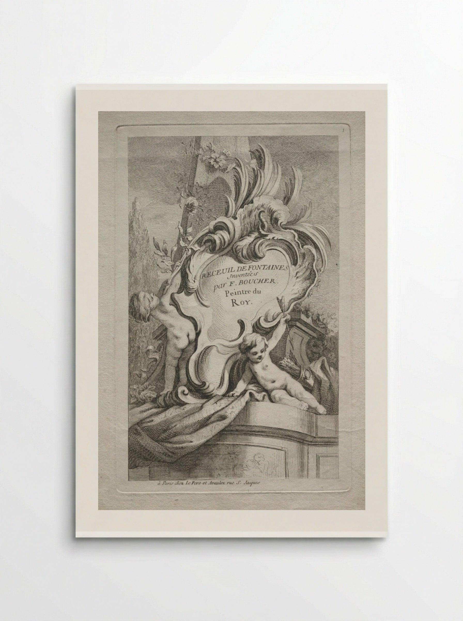 No. 1: Title Page (Recueil de Fontaines) - Gabriel Huquier - Poster