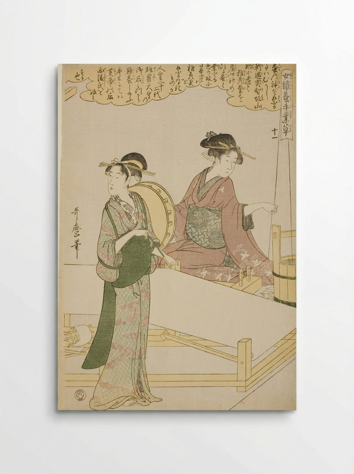 No. 11, Women Engaged in the Sericulture Industry - Kitagawa Utamaro - Poster