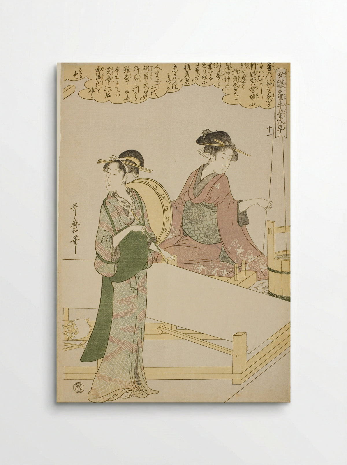 No. 11, Women Engaged in the Sericulture Industry - Kitagawa Utamaro - Poster