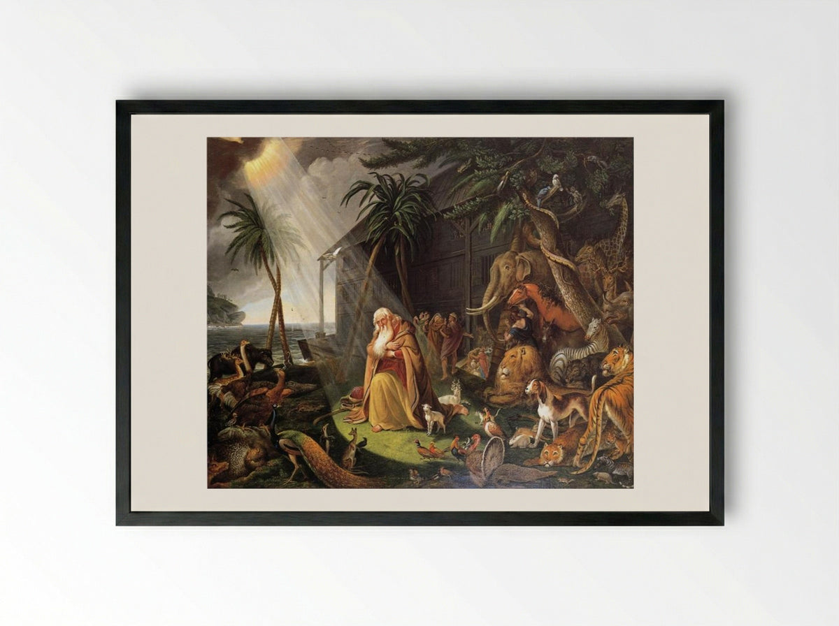 Noah and His Ark (after Charles Catton) - Charles Willson Peale - Framed Print Black