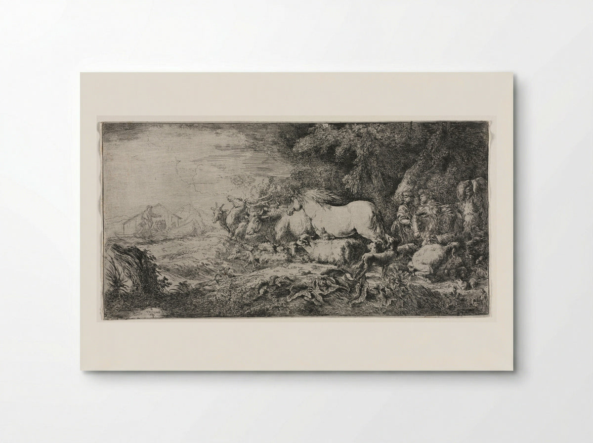 Noah and the Animals Entering the Ark - Giovanni Benedetto Castiglione - Poster