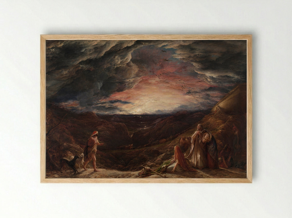 Noah: The Eve of the Deluge - John Linnell - Framed Print Wood