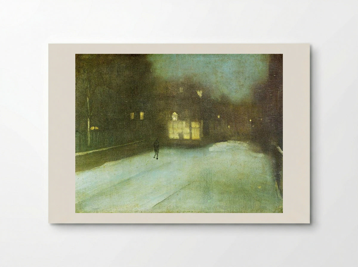 Nocturne in Grey and Gold: Chelsea Snow - James McNeill Whistler - Poster