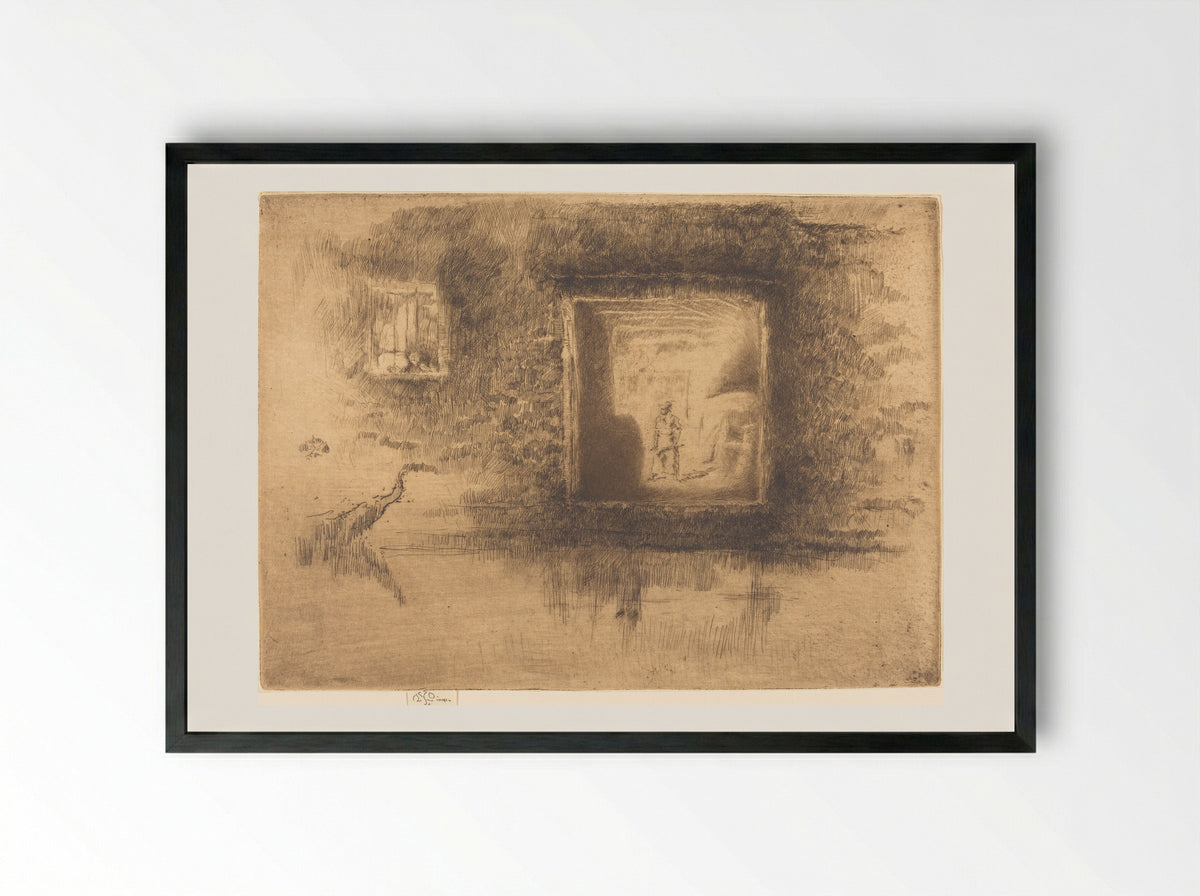 Nocturne: Furnace - James Abbott McNeill Whistler - Framed Print Black