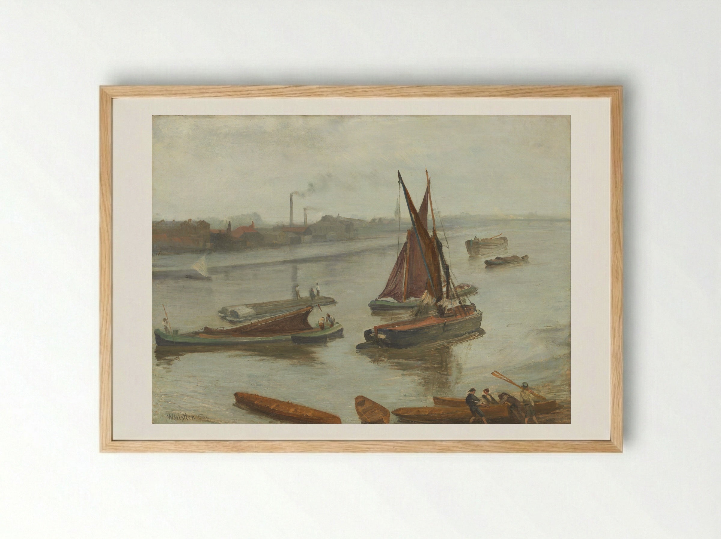 Nocturne: Palaces - James Abbott McNeill Whistler - Framed Print Wood