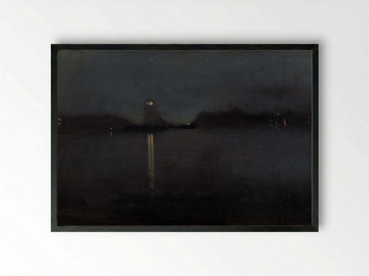 Nocturne: Salute - James McNeill Whistler - Framed Print Black