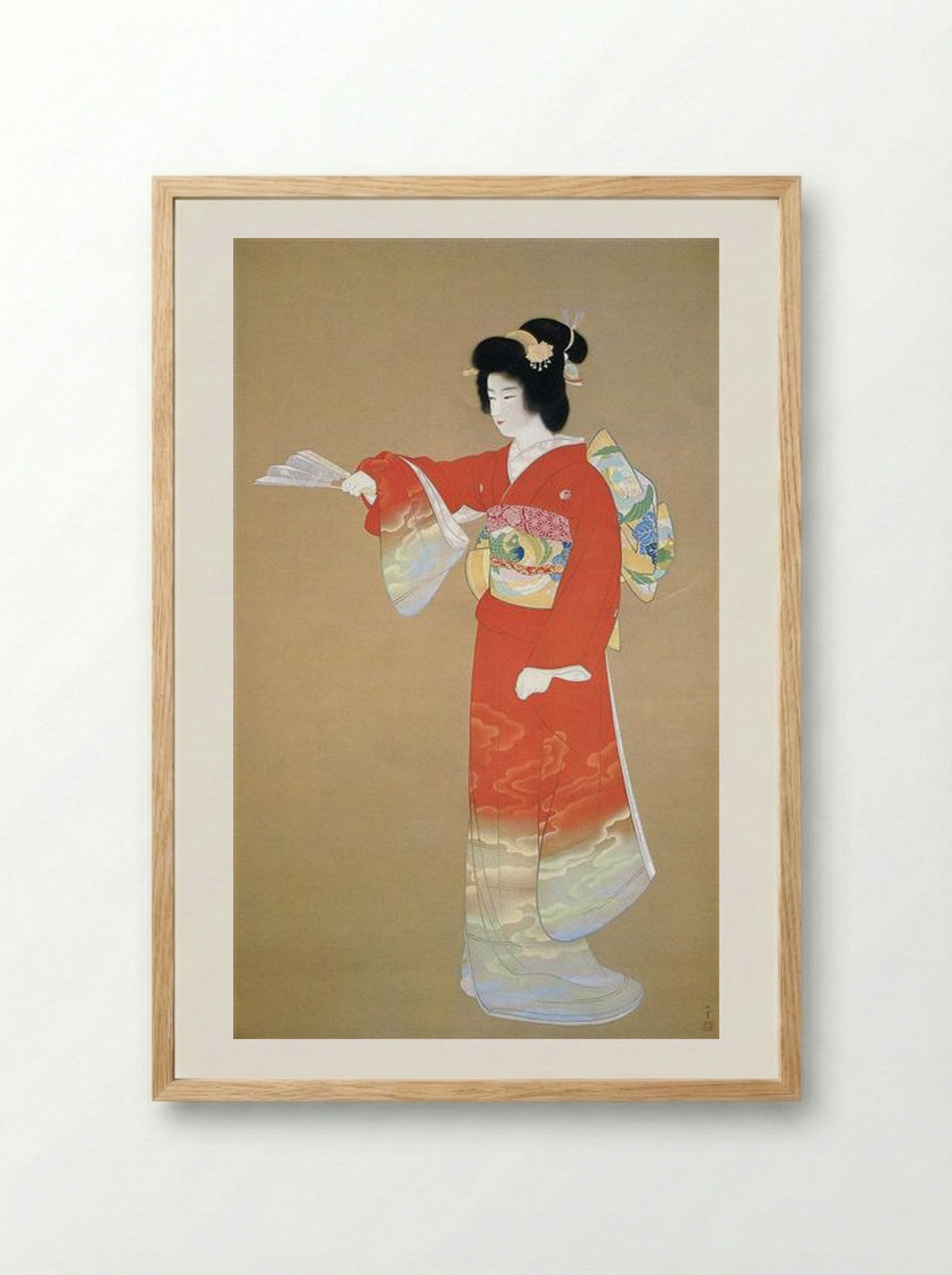 Noh Dance Prelude - Uemura Shoen - Framed Print Wood