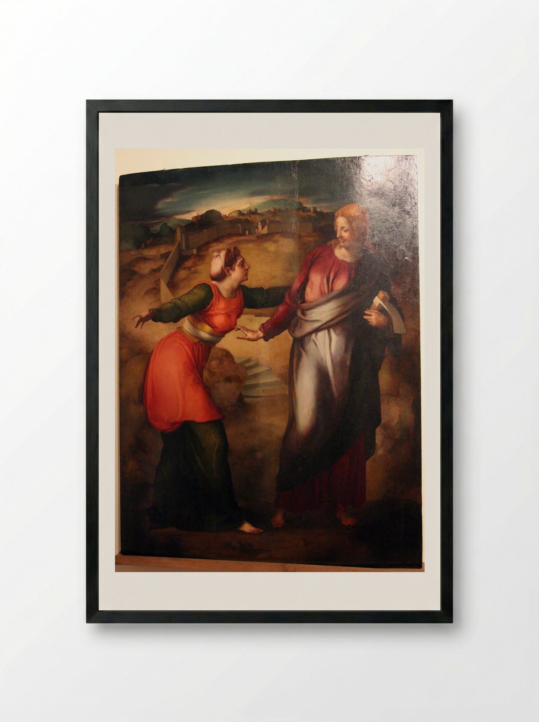 Noli Me Tangere - Jacopo Pontormo - Framed Print Black