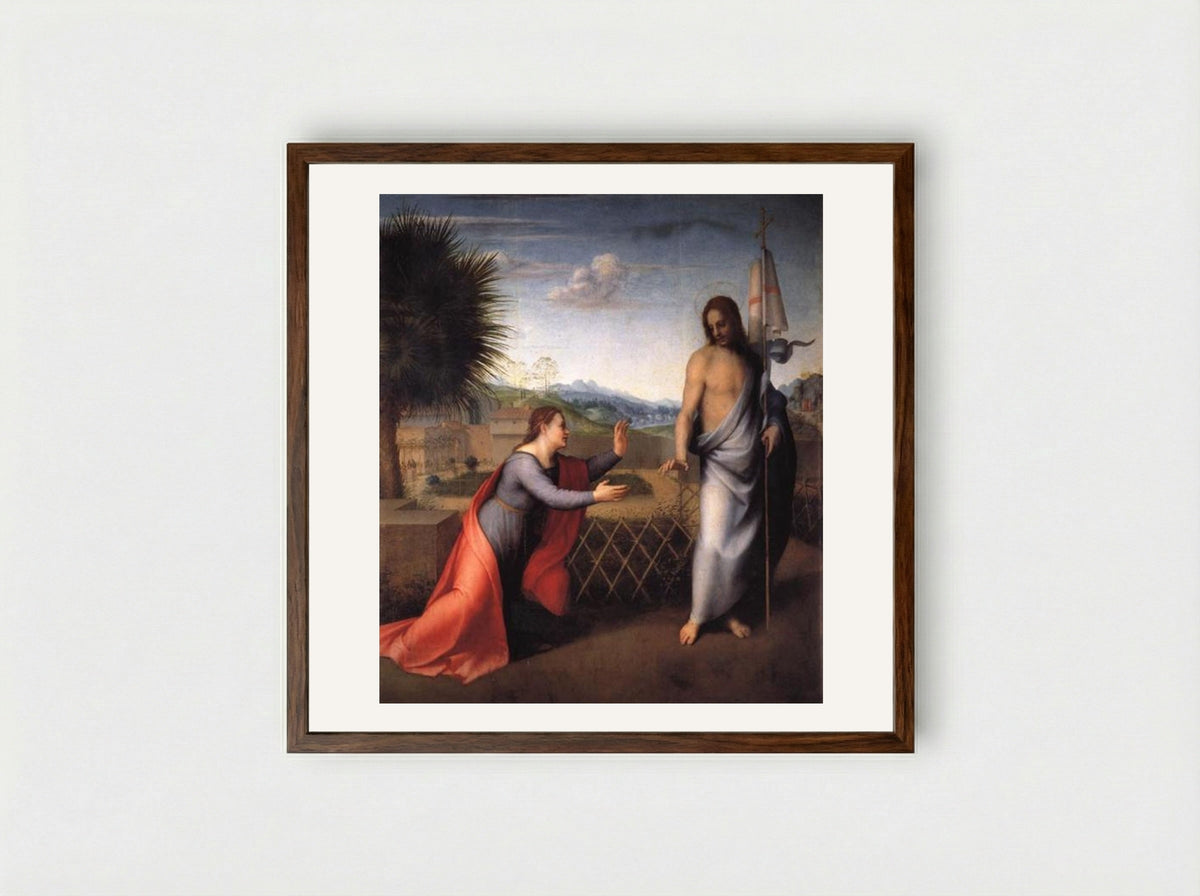 Noli Me Tangere - Andrea del Sarto - Framed Print Dark Wood