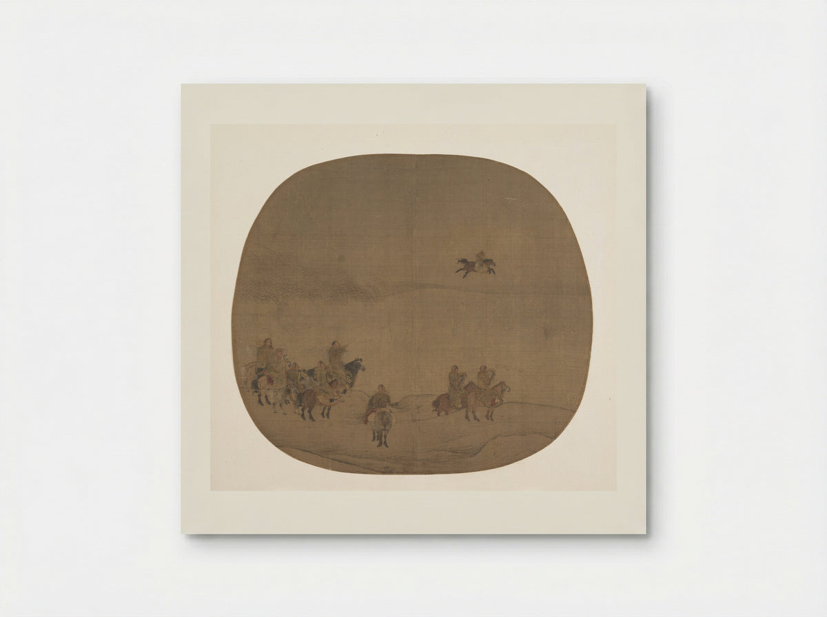 Nomads Hunting with Falcons - Chen Juzhong - Poster