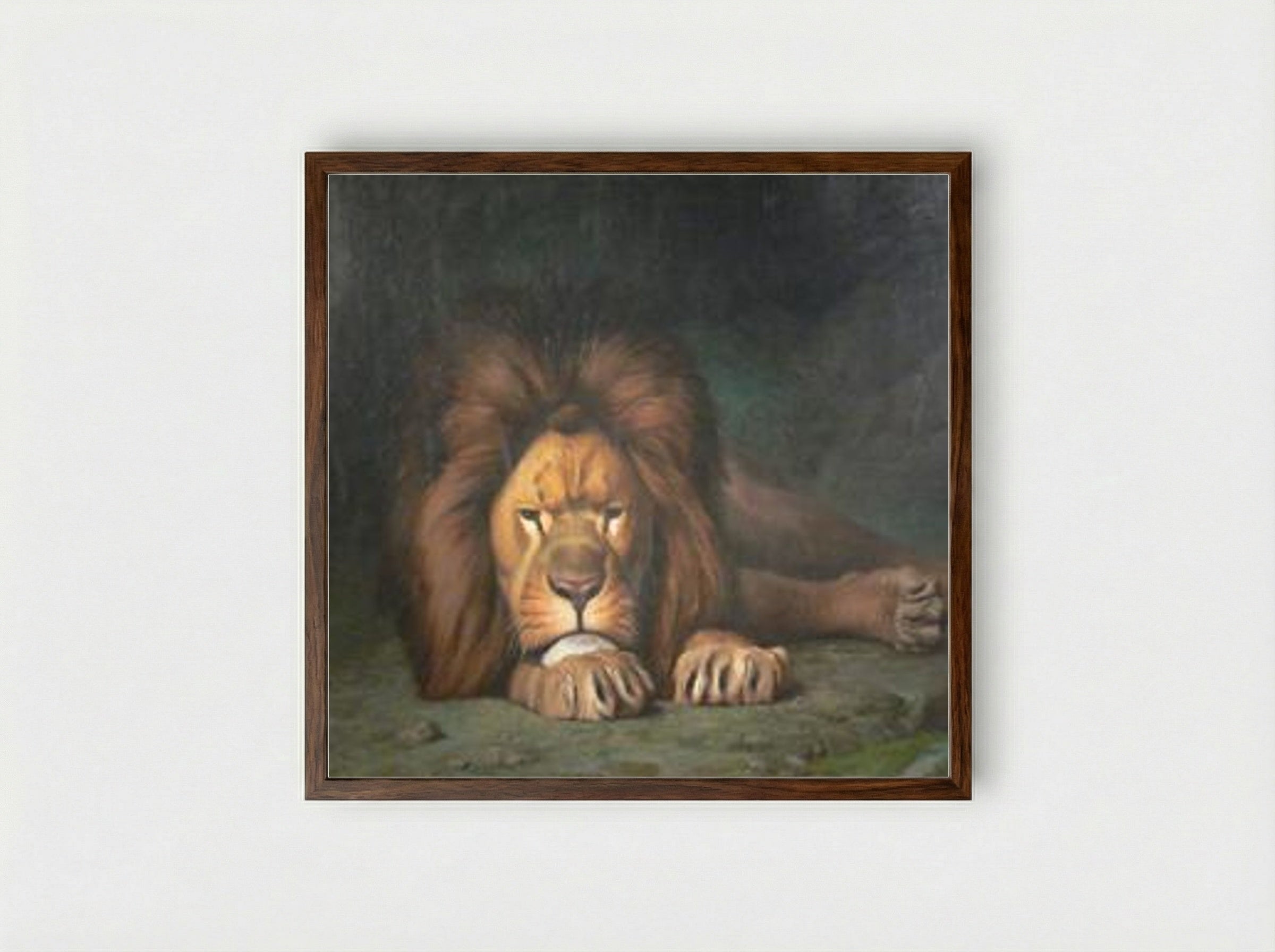 Nominor Leo - Jean-Léon Gérôme - Framed Print Dark Wood