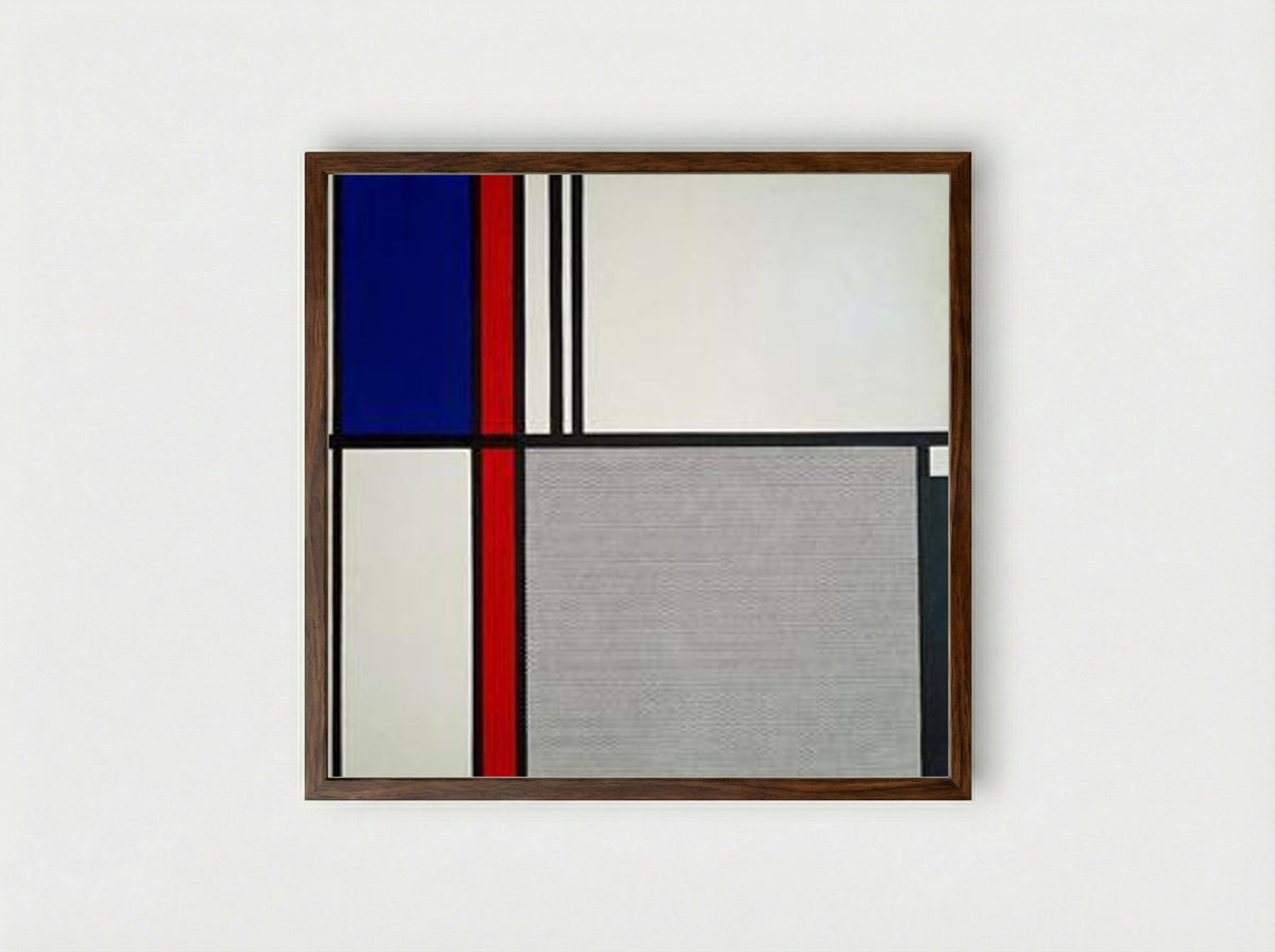 Nonobjective II - Roy Lichtenstein - Framed Print Dark Wood