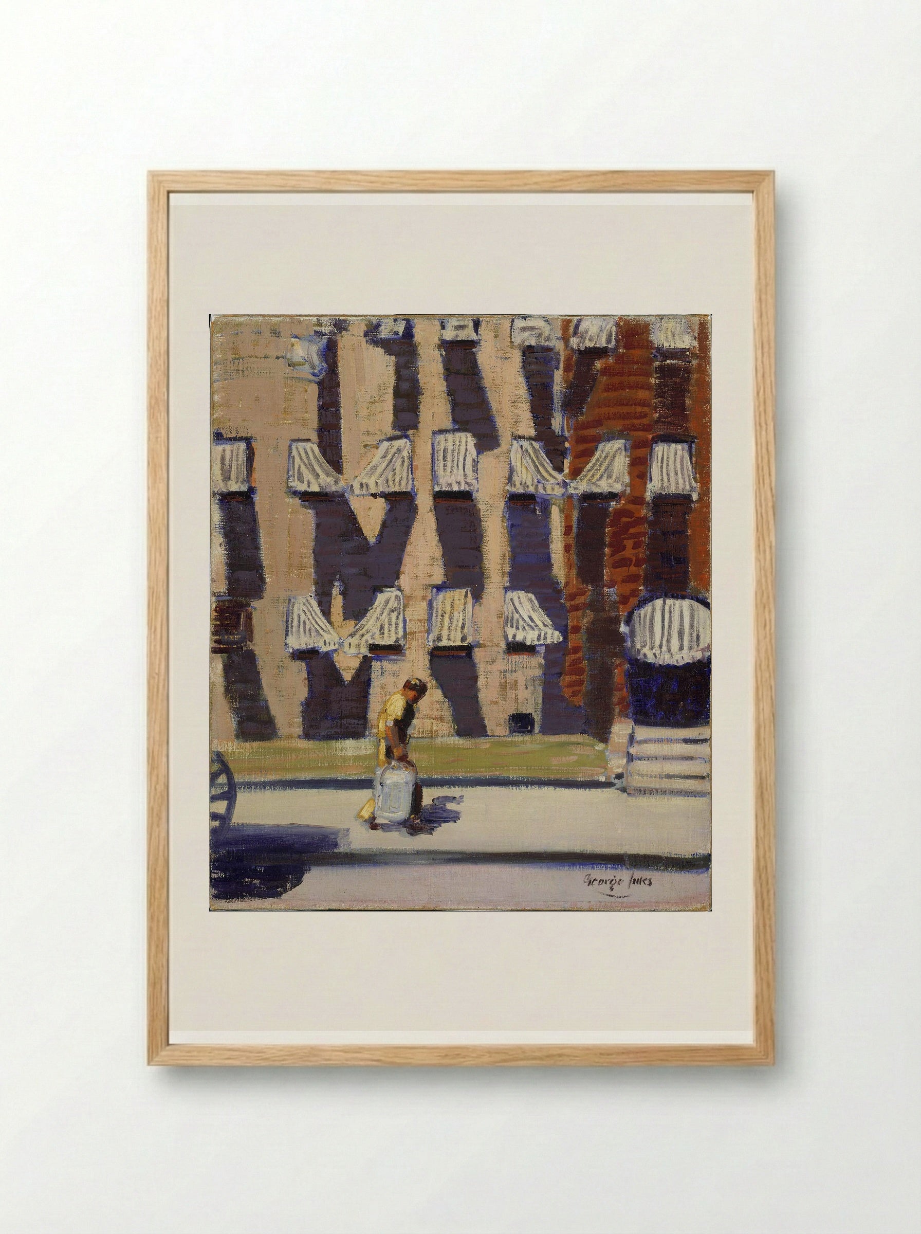 Noontime, St. Botolph Street, Boston - George Luks - Framed Print Wood