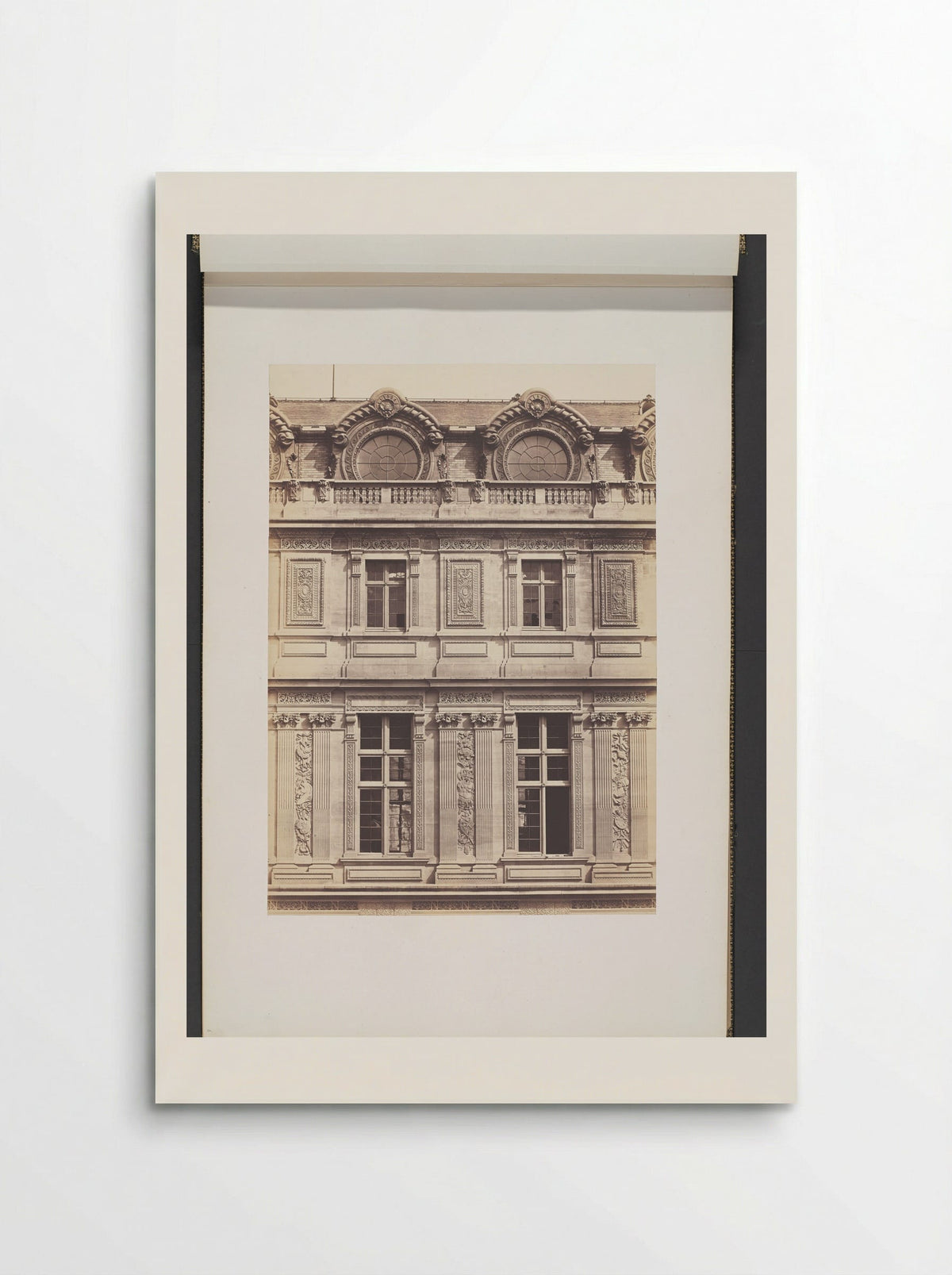 Noordgevel aan de Cour Lefuel van het Palais du Louvre - Édouard Denis Baldus - Poster