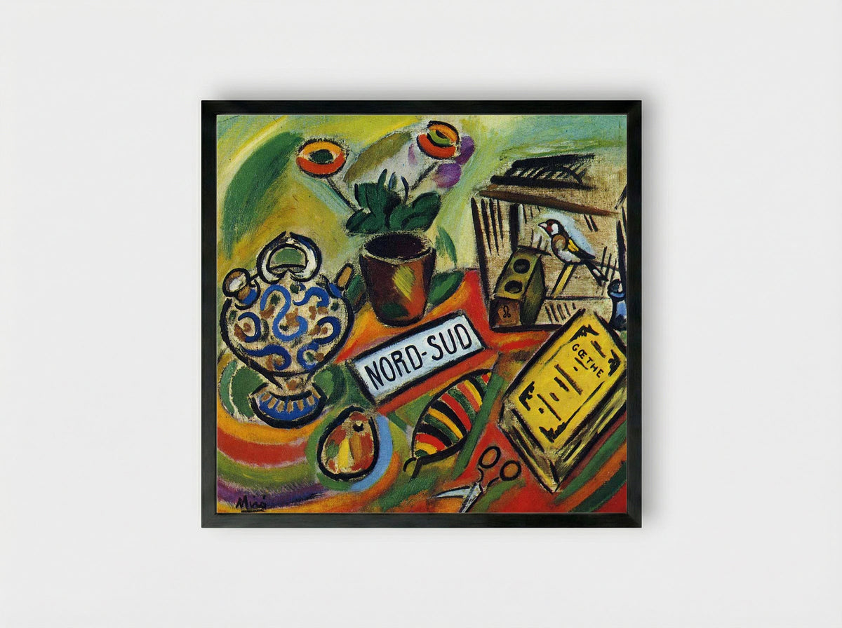 Nord-Sud - Joan Miró - Framed Print Black