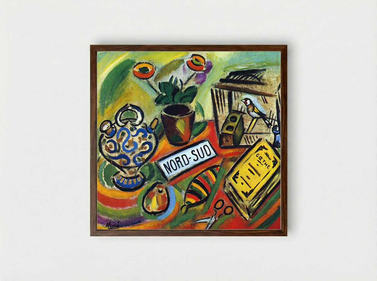 Nord-Sud - Joan Miró - Framed Print Dark Wood