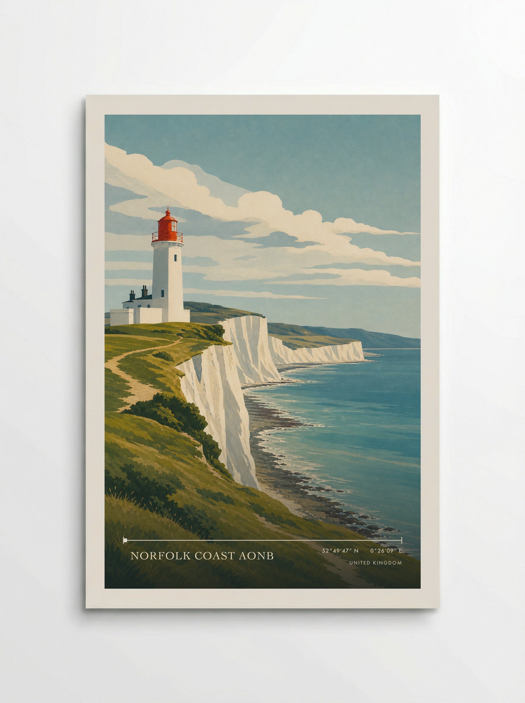 Norfolk Coast AONB United Kingdom Travel Poster - Poster