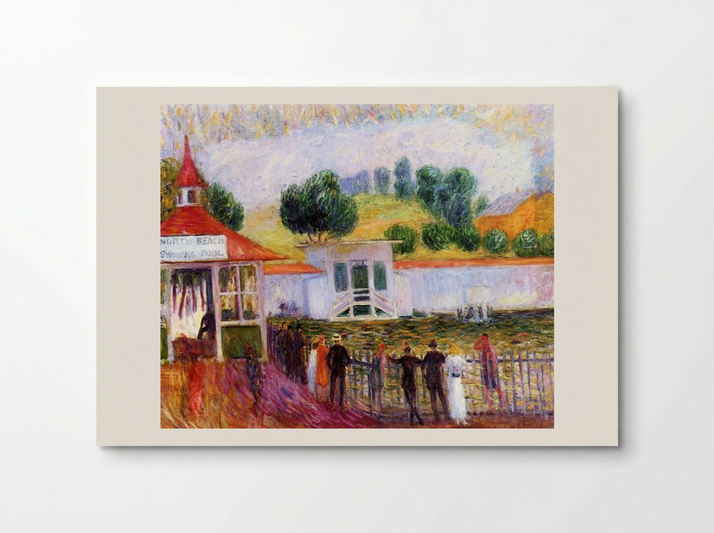 North Beach Swimming Pool - William James Glackens - Poster